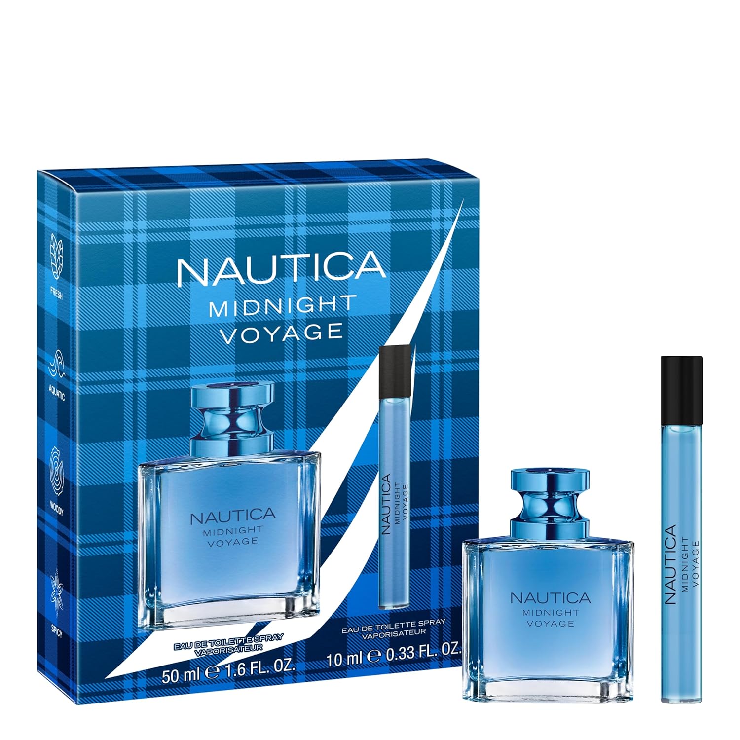 Nautica Midnight Voyage Giftset, 1.6oz EDT + 0.33 fl oz Pen Spray, Notes of Pink Pepper, Amber, and Mint, Men's Fragrance, Long Lasting, Everyday Fragrance, Travel Size - Image 5