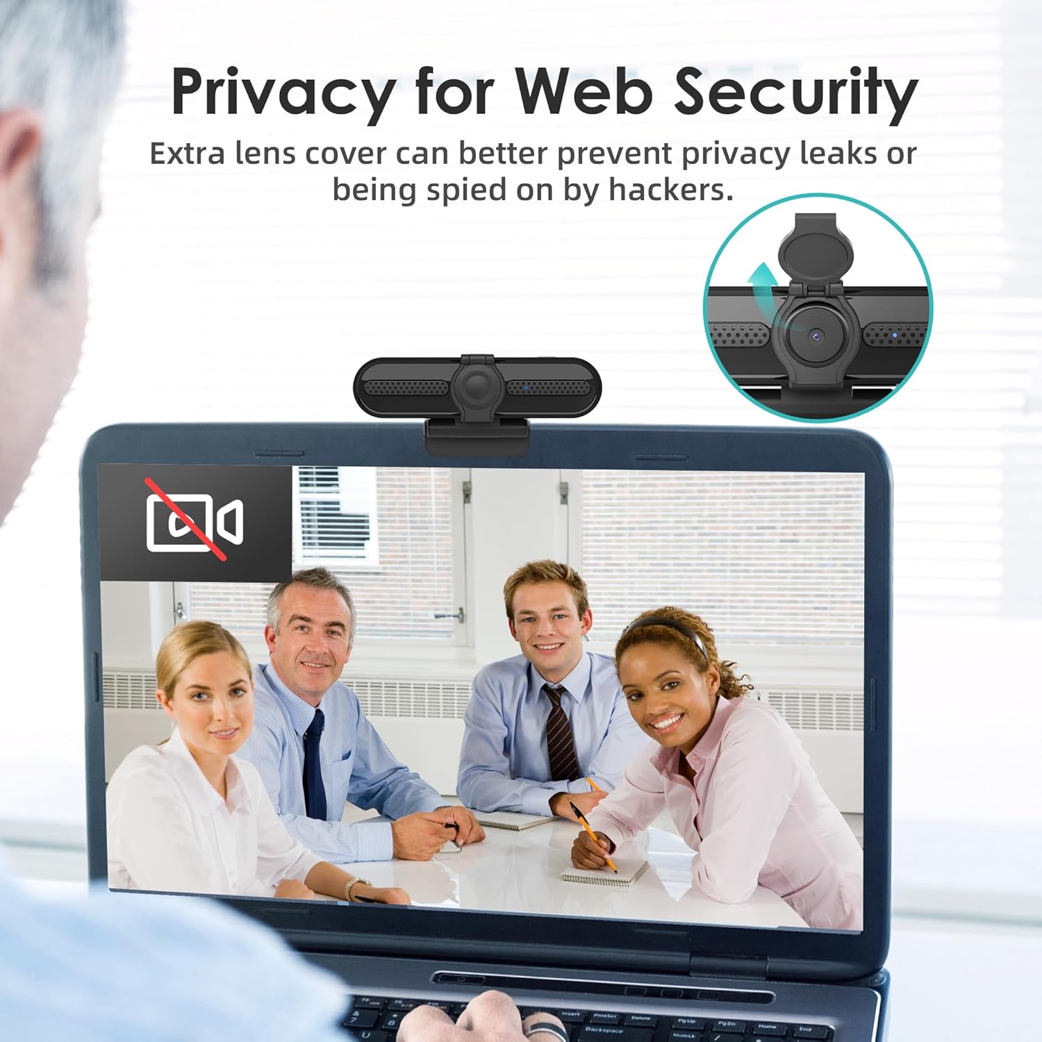 saylas 2K Webcam with Microphone, 78°FOV FHD PC Camera with 2K/30fps, 1080P/60fps, Privacy Cover, Plug & Play USB Web Cam, Autofocus, External Webcam for PC, Computer Web Camera for Laptop, Mac, Zoom - Image 6