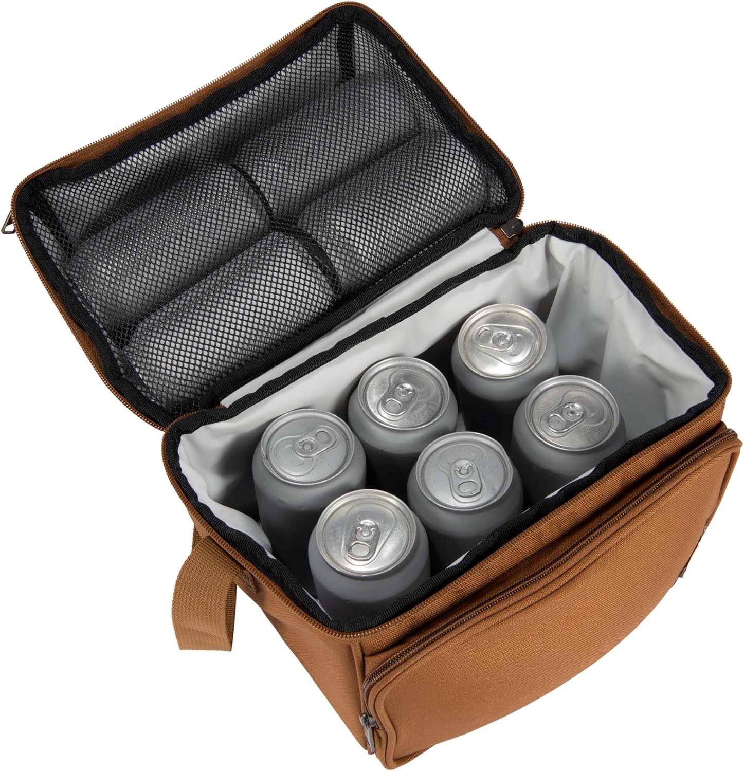 Carhartt Camping Cooler, Worksite Lunchbox, Soft Shell Lunch Bag for Construction Sites, Work and Everyday Use, Brown - Image 4