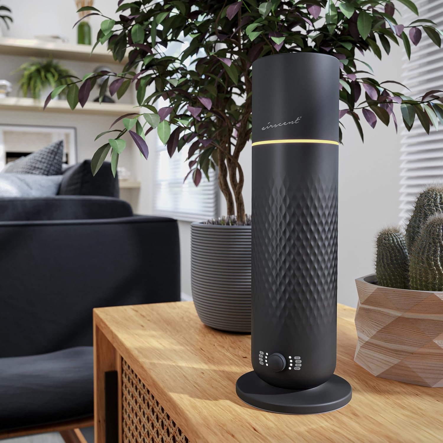 The AirScent Waterless Diffuser - Cold Air Scent Diffuser Oil Machine for Homes, Offices, Hotels and Spas - Aromatherapy Diffuser for Aesthetic Scenting - Black - 4.05 Oz - Fragrance Not Included - Image 2