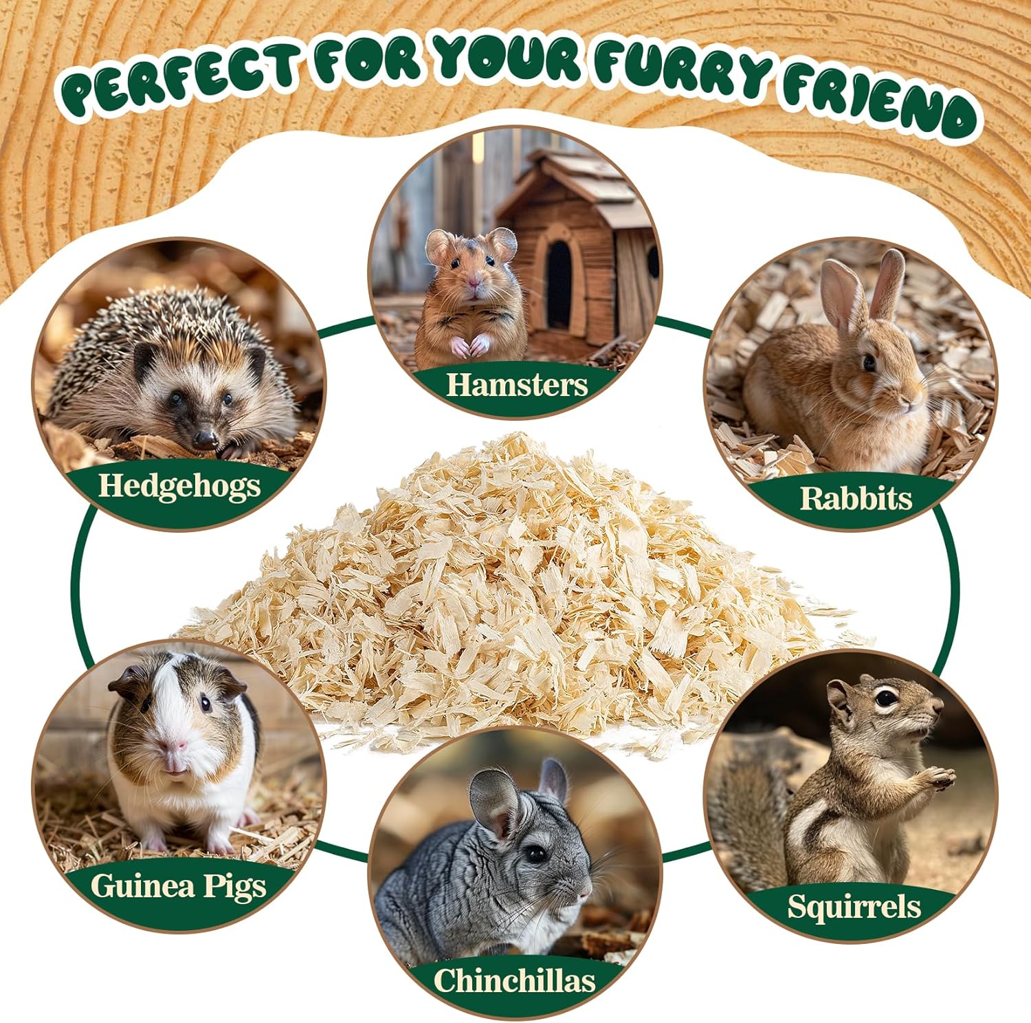 Sukh 14 OZ Aspen Hamster Bedding - Aspen Shavings Pet Supplies Bedding and Litter for Guinea Pig Rabbit Snake Enclosure Horse Bunny Hedgehog Chicken Coop Reptile Chinchilla Small Animal - Image 6