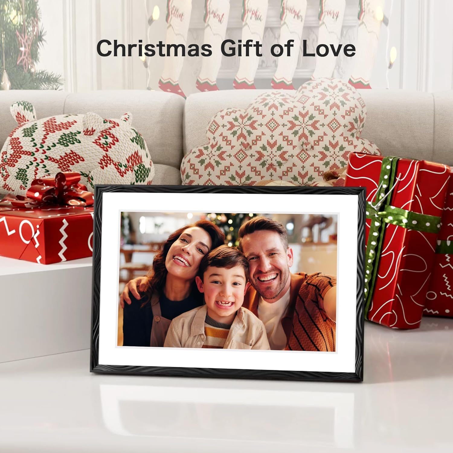 Digital Picture Frame, 10.1'' Frameo Digital Frame Wifi, 32GB Memory, 1280*800 HD Touch Screen Digital Photo Frame, Wall Mountable, Auto-Rotate, Share Instantly, Wedding, Birthday Gifts for Women, Mom - Image 2