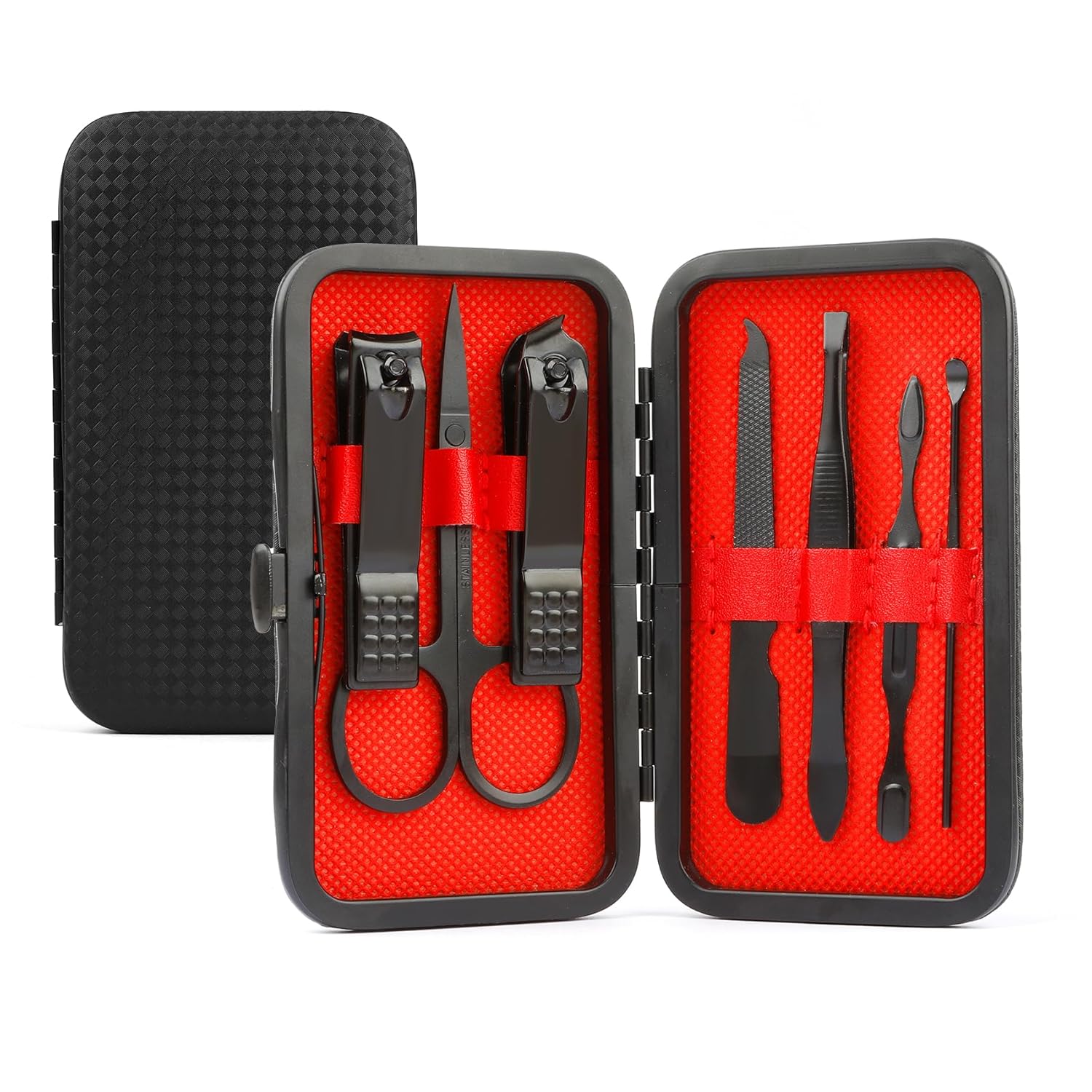 Manicure Set, Easter Basket Stuffers for Teen, Nail Clipper Kit, Nail Clipper Set, Nail Care Kit, 8 In 1 Manicure Kit Grooming Kit Stainless Steel Facial Pedicure Care Tool, Easter Gifts for Men Teen