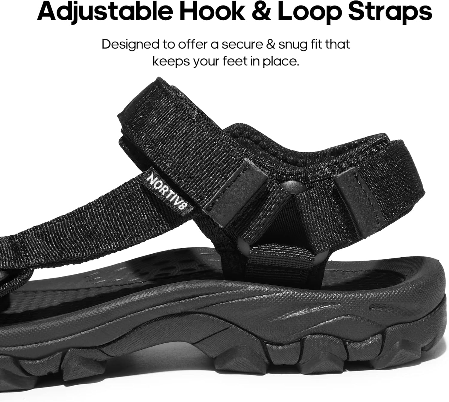NORTIV 8 Men's Sandals Hiking Sports Lightweight Summer Water Arch Support River Open Toe Athletic Trail Outdoor Walking Sandals Longdo - Image 4