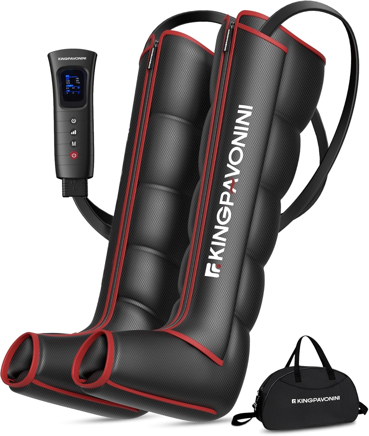 KingPavonini Leg Compression Massager for Circulation, Professional Air Compression Boots, Sequential Full Leg Massager for Circulation and Pain Relief FSA, Recovery Boots for Athletes Men Women