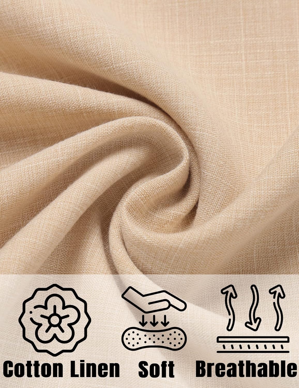 COOFANDY Men's Linen Shirts Short Sleeve Casual Shirts Button Down Shirt for Men Beach Summer Wedding Shirt - Image 5