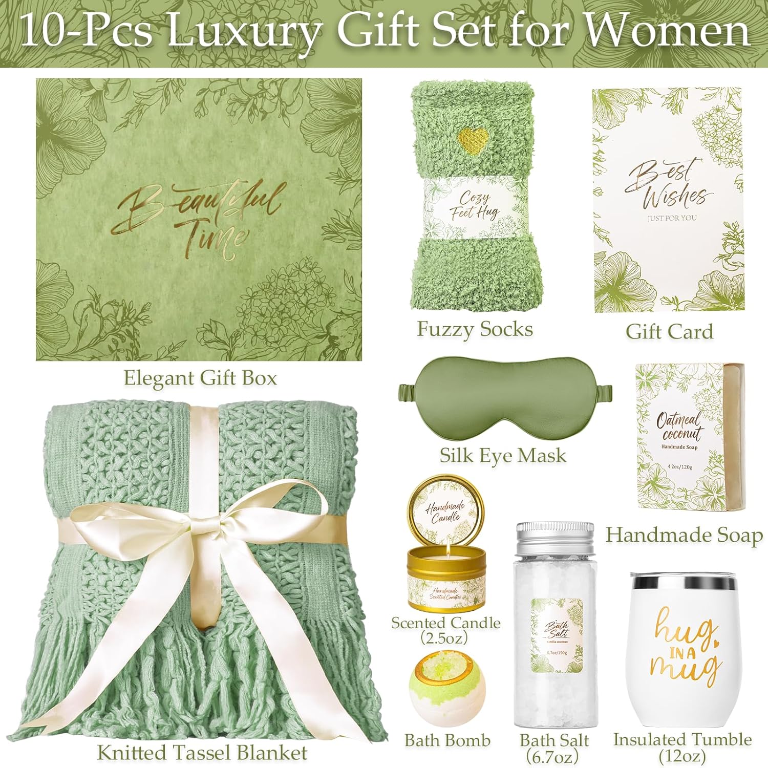 Get Well Gifts for Women,Self-Care Spa Basket, Birthday Gift With Luxury Knitted Throw, Ideal Get Well, Comfort, Relaxation Gift Package for Mom, Wife, Friend, Sister - Image 2