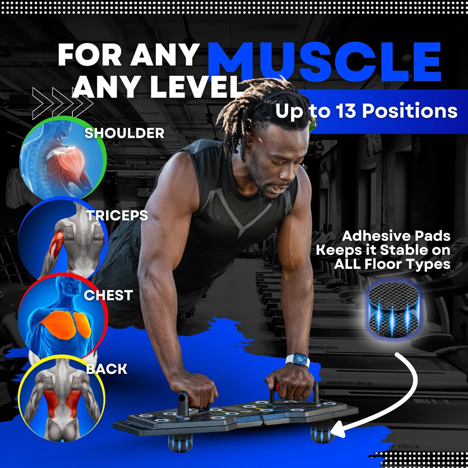 Push Up Board for Full Body Workout at Home - Portable, Joint Friendly, Fun & Motivating Home Workout Equipment with QR Code Guided Workouts - Ideal for Men, Women, Teens - L&C Exercise Essentials - Image 7
