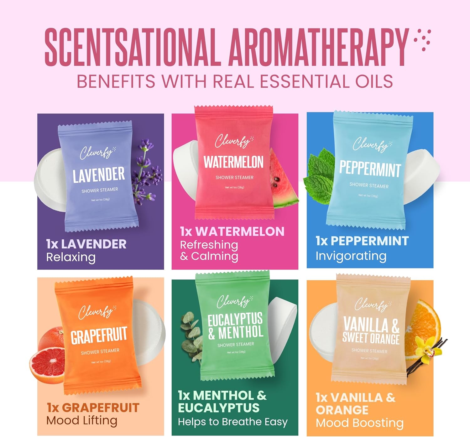 Cleverfy Shower Steamers Aromatherapy - Mothers Day Gifts for Mom, Wife from Husband, Grandma, Daughter and Sister - Birthday Gifts for Women, Mom, Teens, Girlfriend and Her - 6 Tablets - Image 5