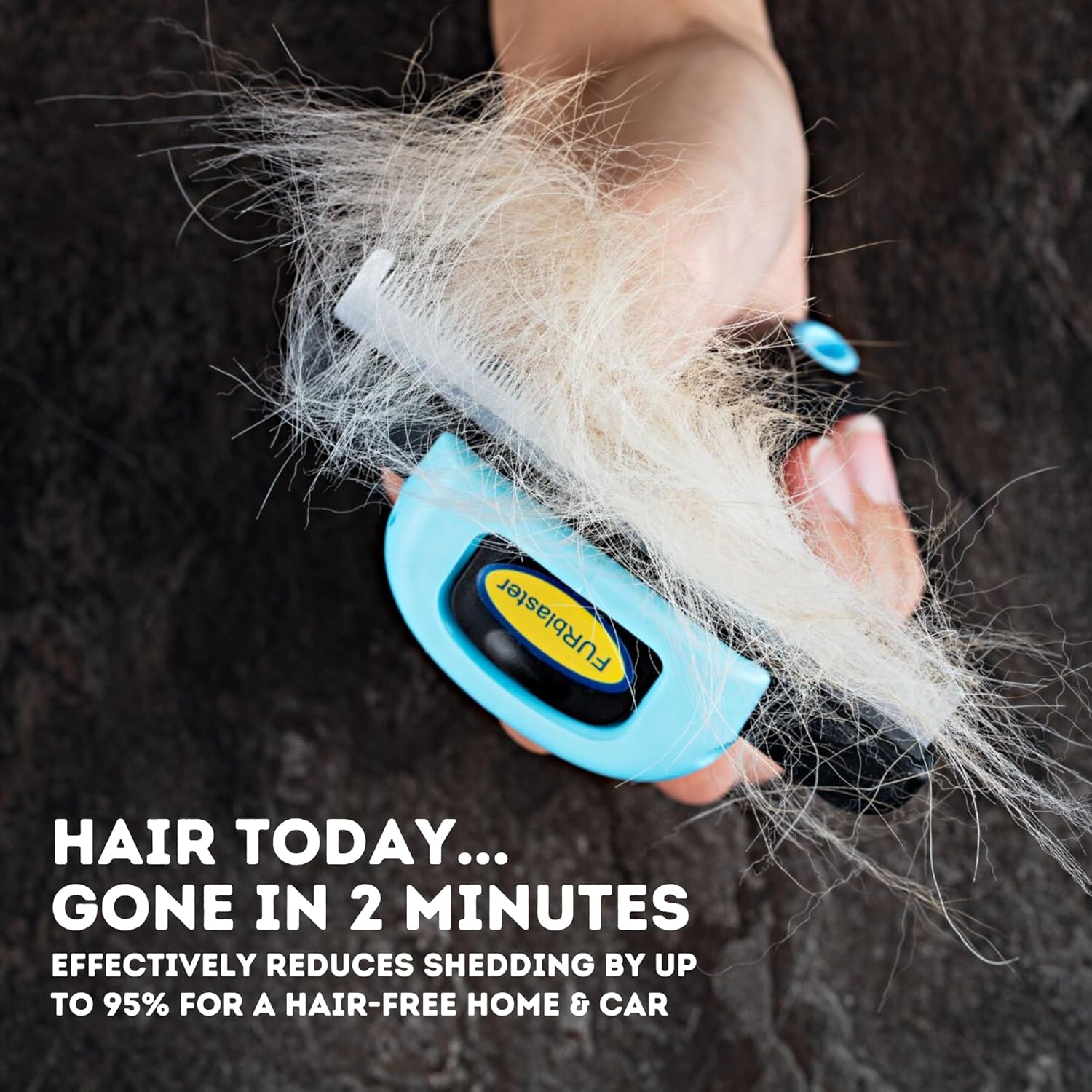 DakPets Deshedding Tool | Stainless Steel Grooming Brush for Shedding Fur Removal - Cats and Dogs - Image 2