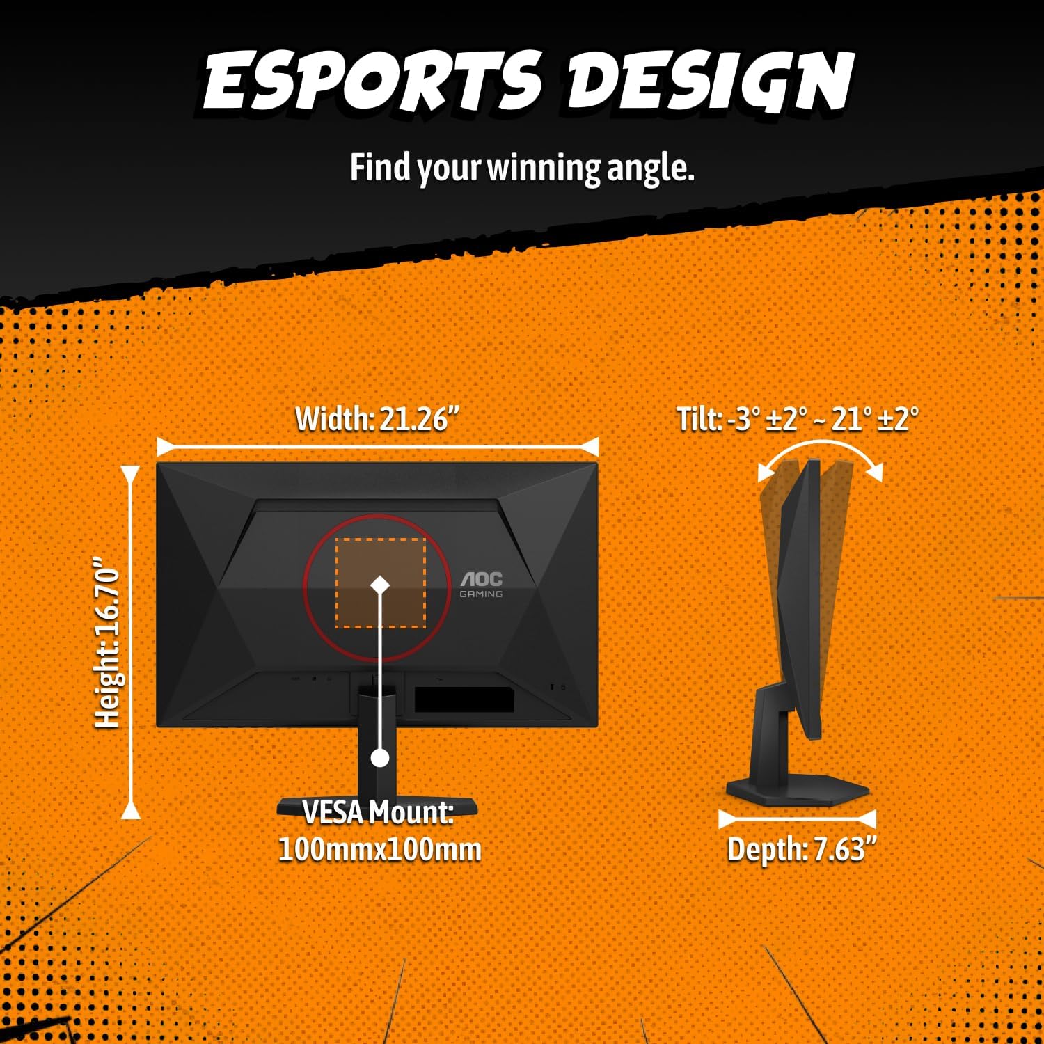 AOC 24G42HE 24 inch Gaming Monitor 1920x1080 200Hz, IPS Panel, Console Gaming Ready, Full HD, 3-Sided Frameless, 1x HDMI 2.0, 1x Display Port, 3-Year Zero-Bright-Dot - Image 7