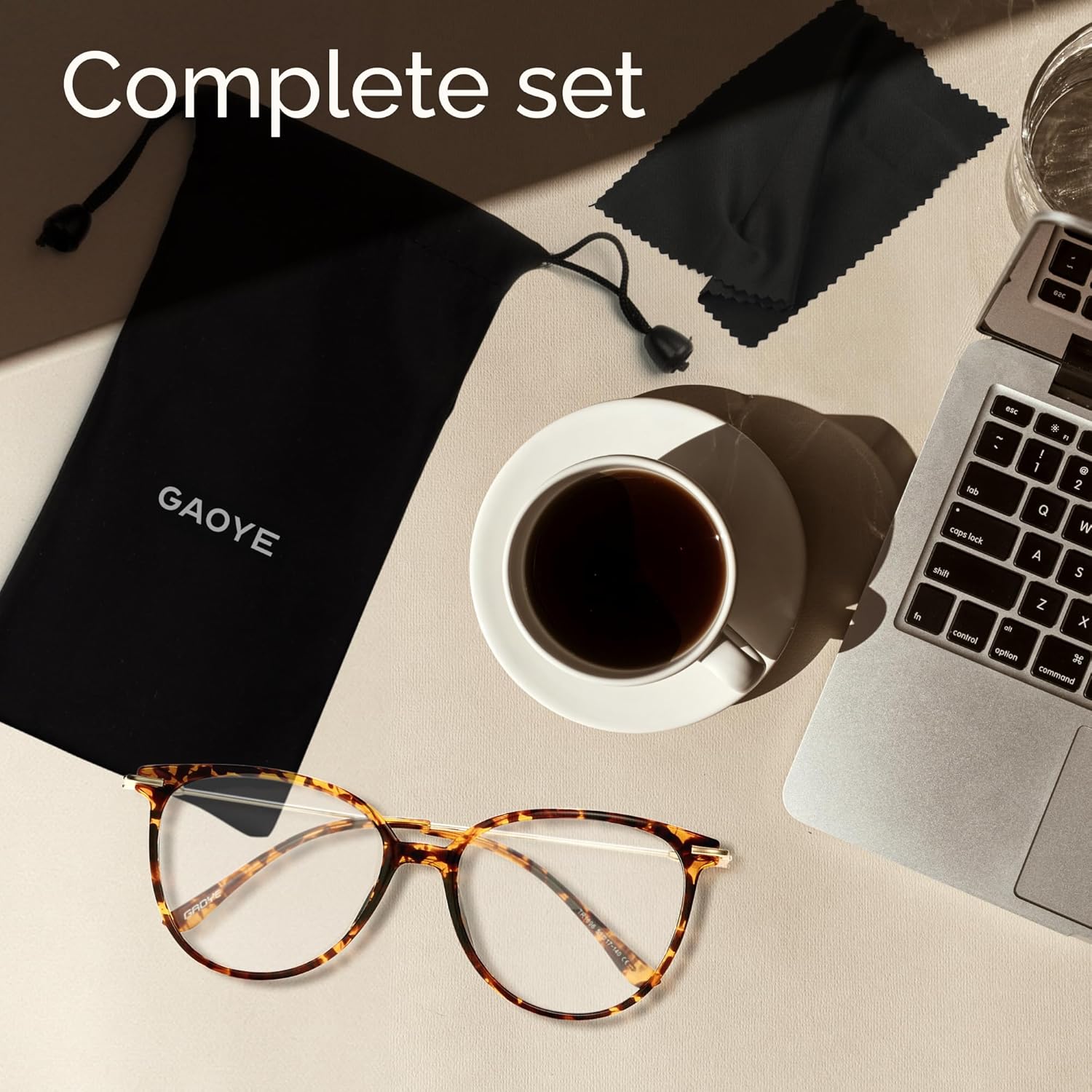 Gaoye Blue Light Blocking Glasses - Trending Round TR90 Frames, Metal Arms, UV400 Protection - Matching Soft Case - Image 7