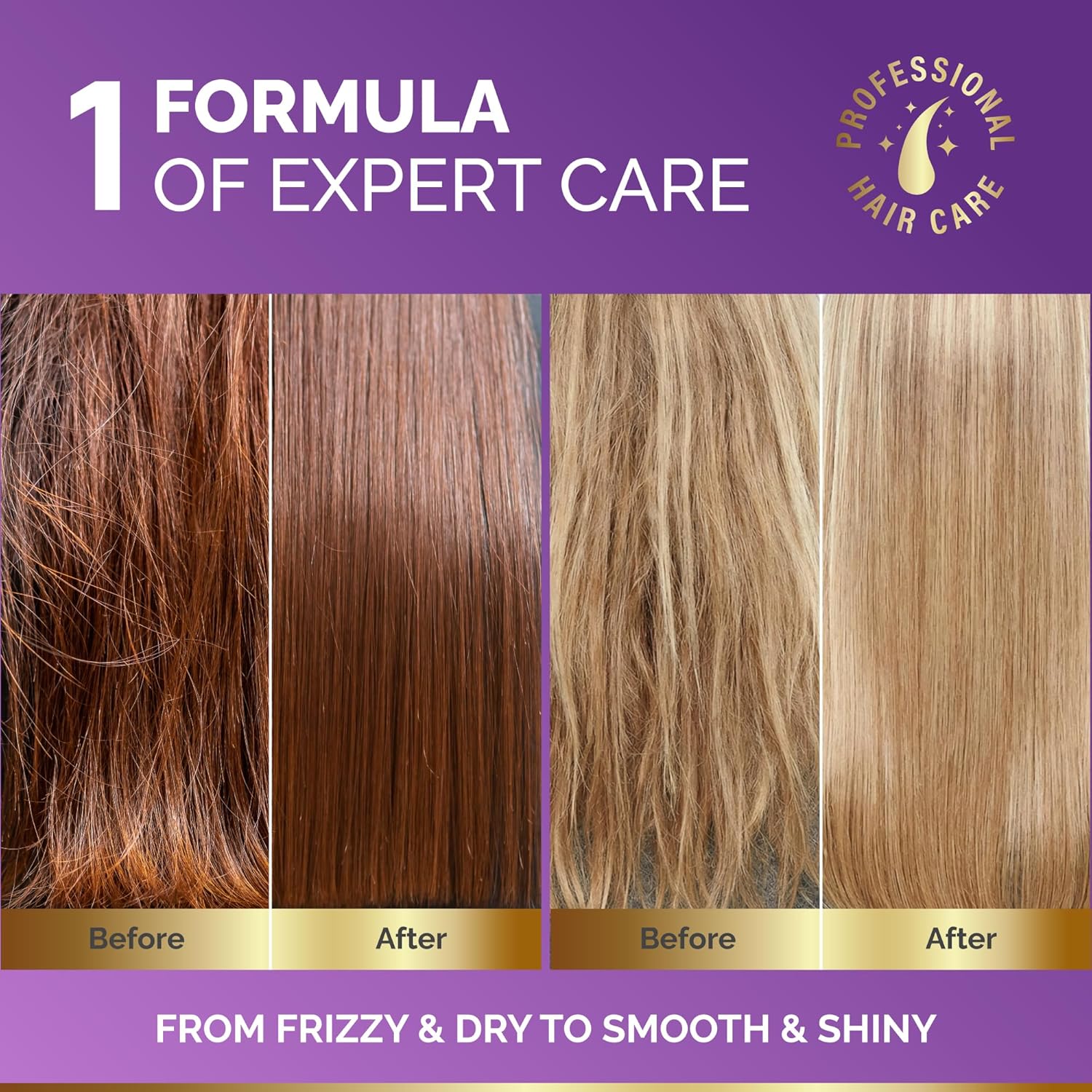 Hydrating Hair Serum for Dry & Frizzy Hair, Lightweight Leave-In Anti-Frizz Treatment, Non-Greasy Split Ends Repair with Keratin, Biotin, Castor & Rosemary Oils, Smooth Shine & Heat Protection, 5 oz - Image 2