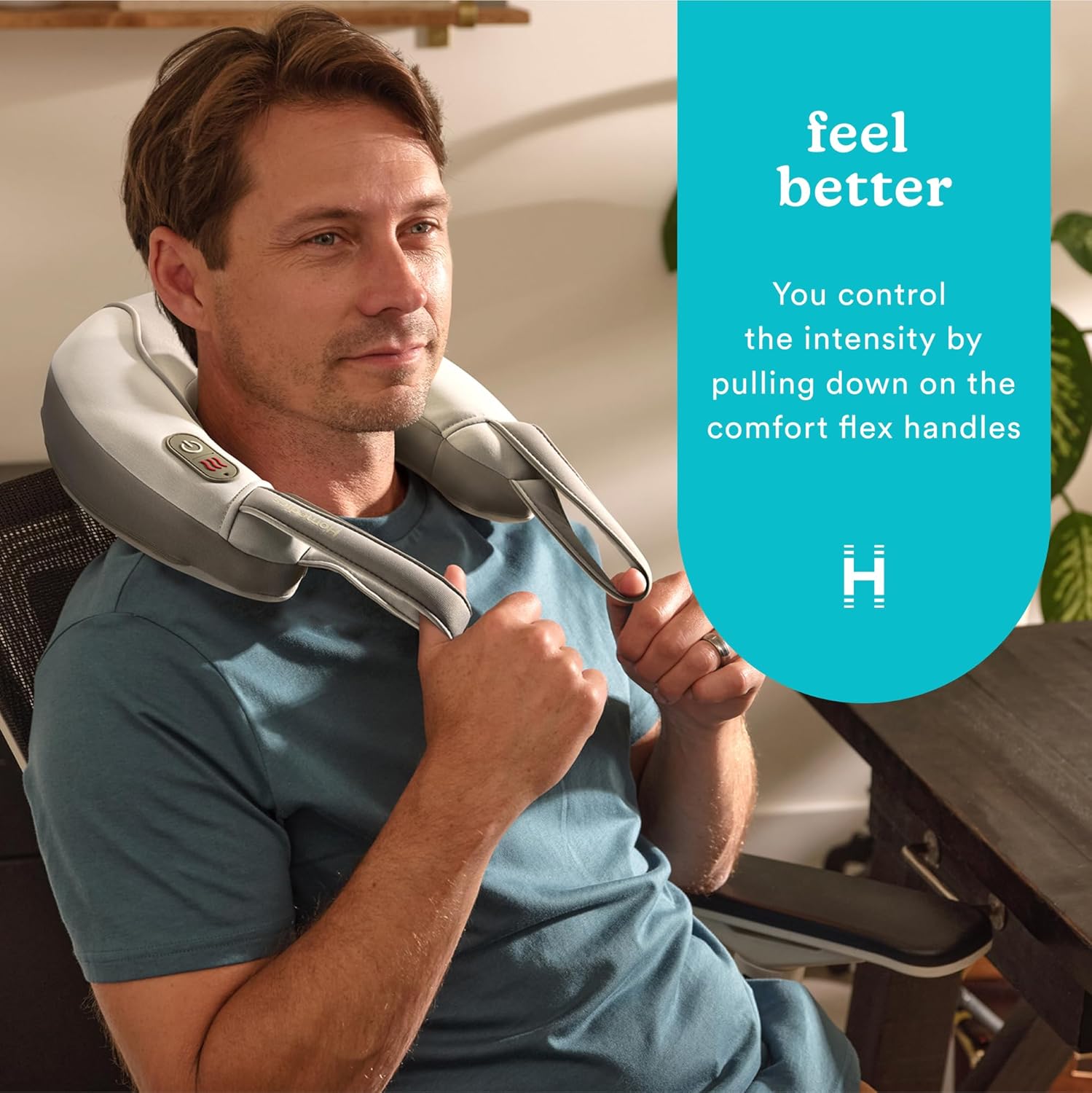 Homedics Pro Therapy Vibration Neck Massager with Soothing Heat, Portable Pain Relief Massage for Stiff Neck Muscles, Soothing Heat for Tension and Stress Release, Customizable Speeds - Image 2