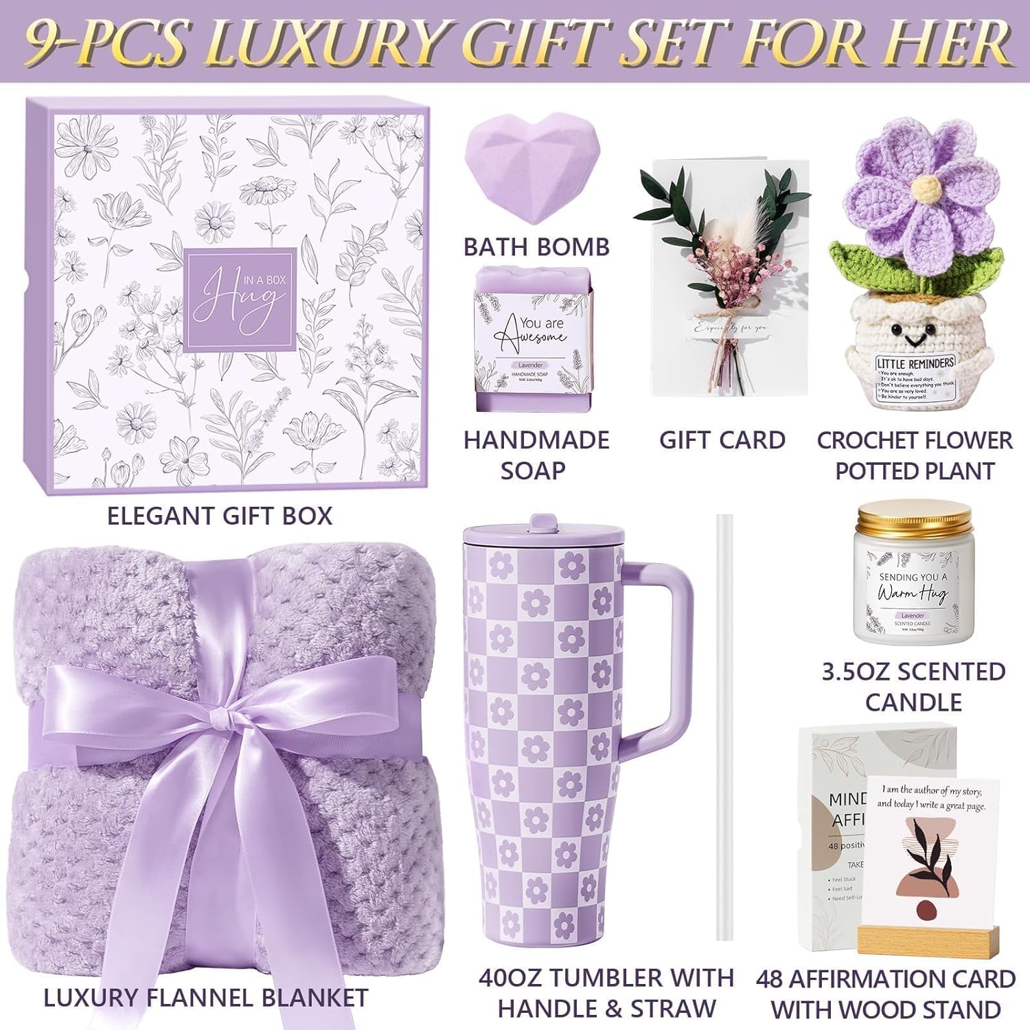 Mothers Day & Birthday Gifts for Women - Get Well Soon Spa Care Package, Luxury Self Care Gift Basket for After Surgery & Cancer Care Inspirational Thinking of You Sympathy Gift Set for Mom Her Friend - Image 3