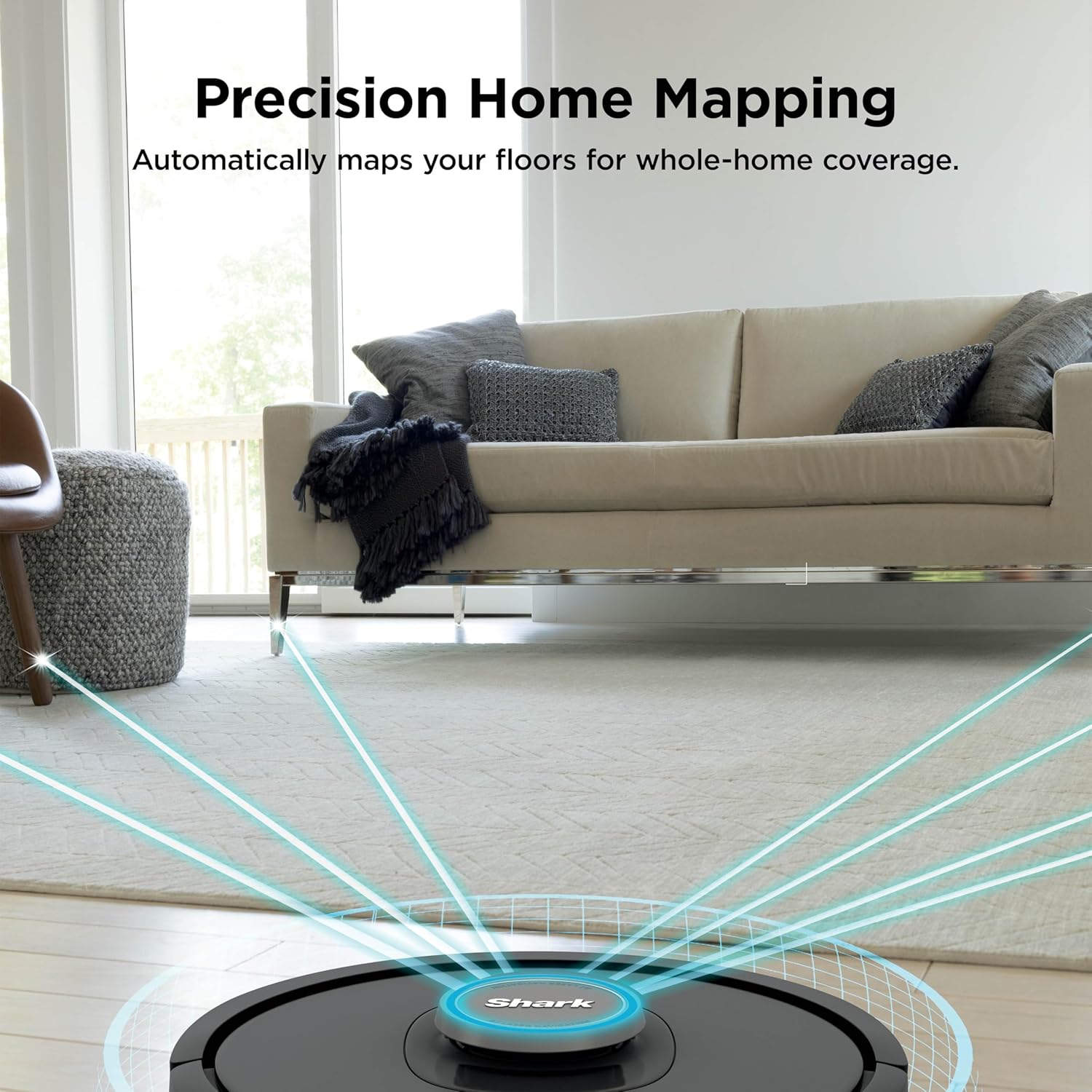 Shark AV2501AE AI Robot Vacuum with XL HEPA Self-Empty Base, Bagless, 60-Day Capacity, LIDAR Navigation, Perfect for Pet Hair, Compatible with Alexa, Wi-Fi Connected, Carpet & Hard Floor, Black - Image 5