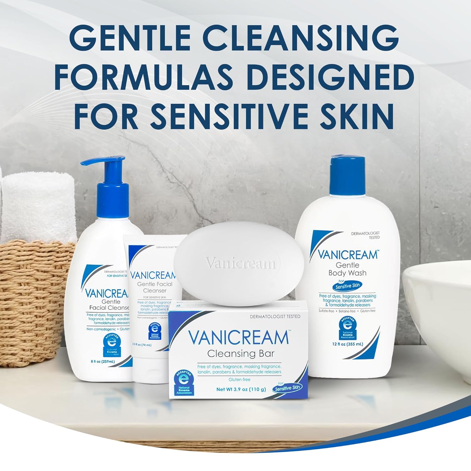 Vanicream Gentle Facial Cleaner, 2.5 Fl Oz, Formulated without Common Irritants for Sensitive Skin, Removes Makeup, Dirt & Excess Oils, Non-Comedogenic, pH-Balanced Face Wash - Image 10