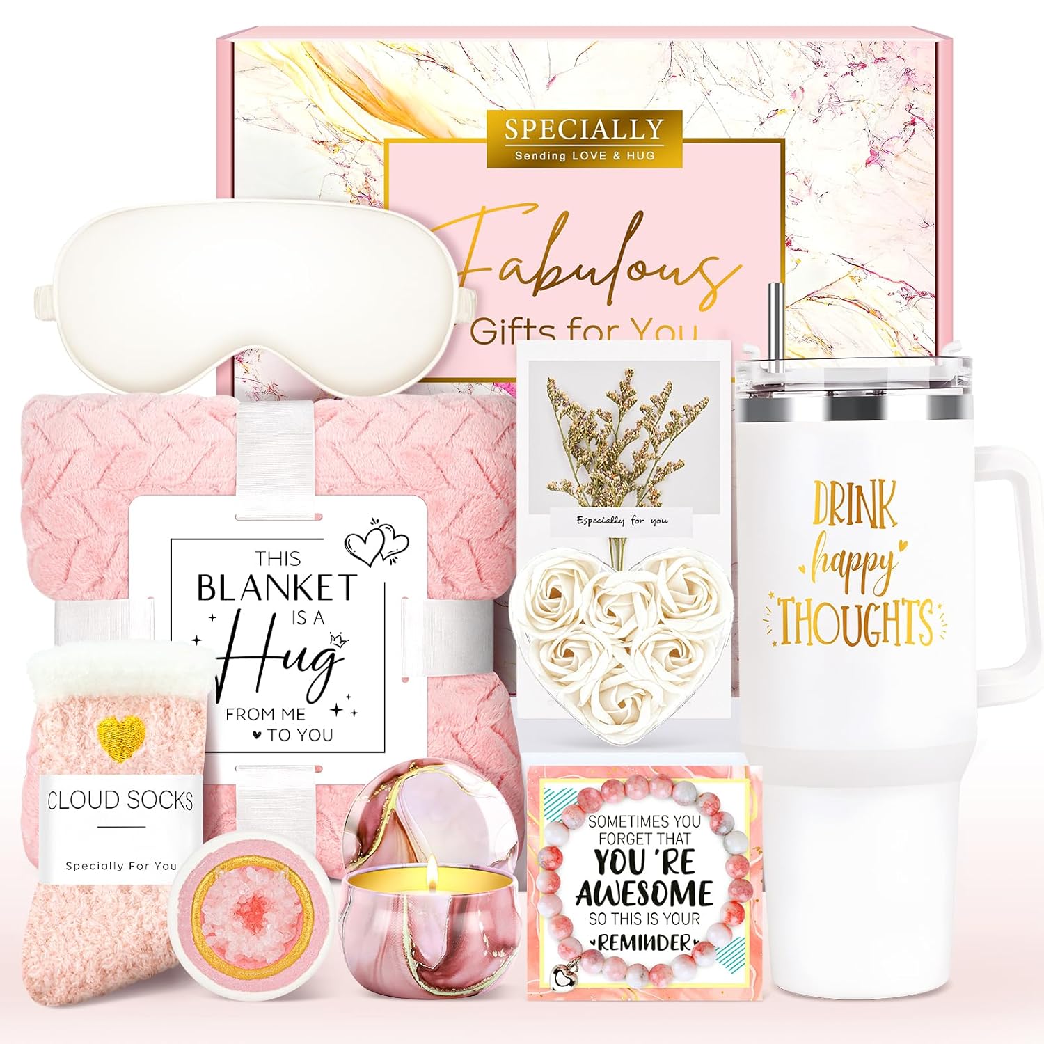 Gift Baskets for Women Birthday Gifts for Women Unique Get Well Gift for Woman Luxury Self Care Gifts for Woman Get Better Soon Care Package Set for Her Spa Kit Box for Best Friends, Girlfriend, Mom
