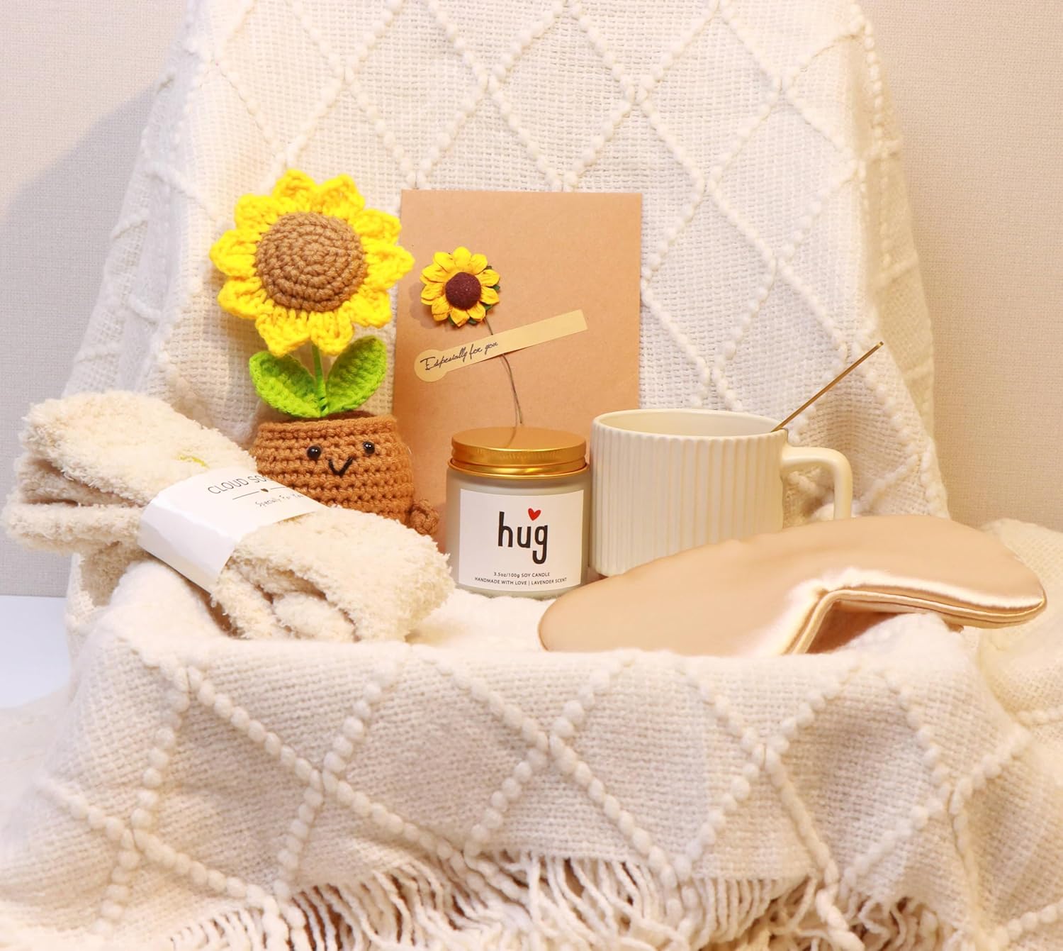 Sending Sunshine Sunflower, Thinking of You Care Package Unique Birthday Gift Baskets for Women Best Friend Mom Grandma Sister - Image 2