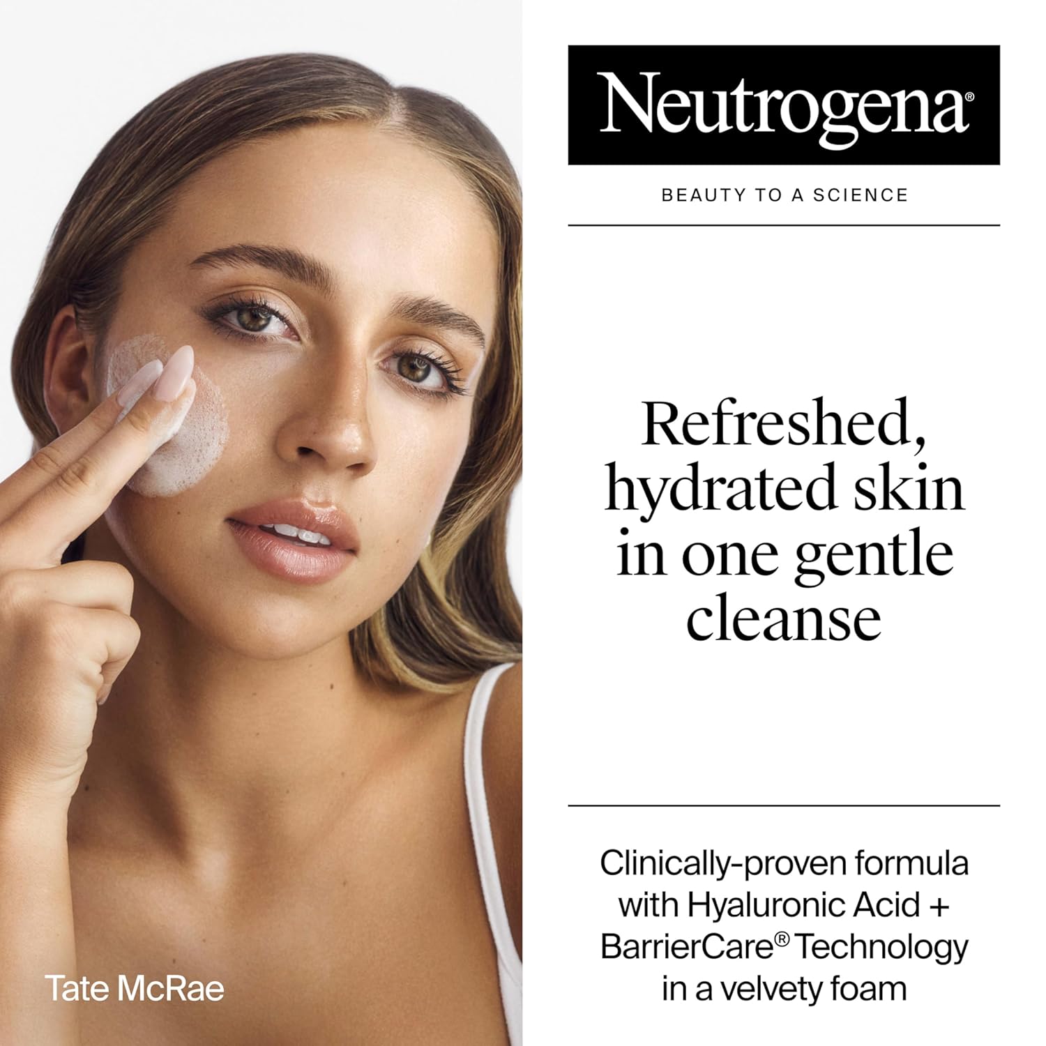 Neutrogena Hydro Boost Face Wash, Fragrance Free, Hydrating Facial Cleanser with Hyaluronic Acid, Daily Foaming Face Wash & Makeup Remover, Hypoallergenic Gel Cleanser, 7.8 fl. oz - Image 3