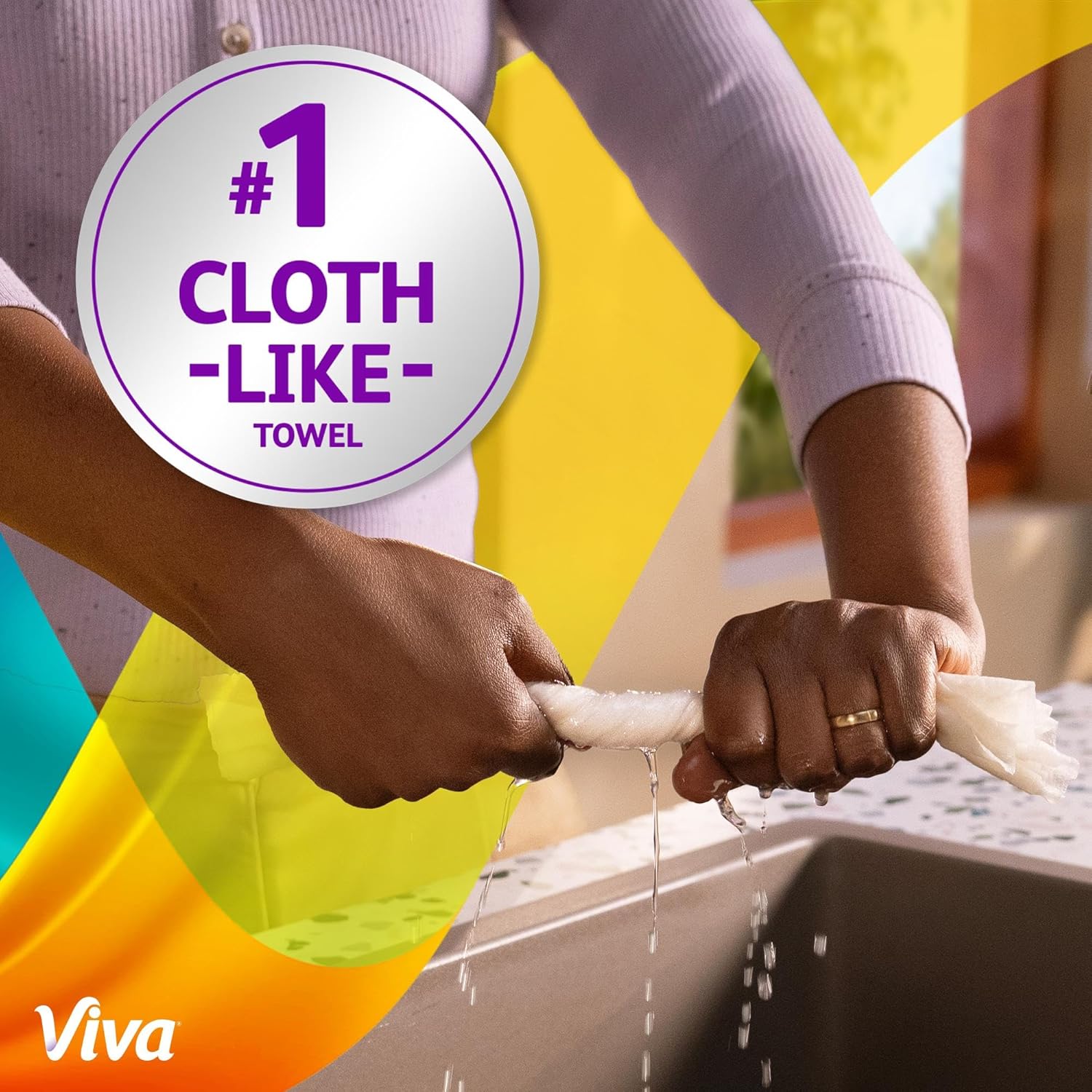 Viva Signature Cloth Paper Towels, Task Size, 8 Family Triple Rolls, 141 Sheets per Roll (Packaging May Vary) - Image 8