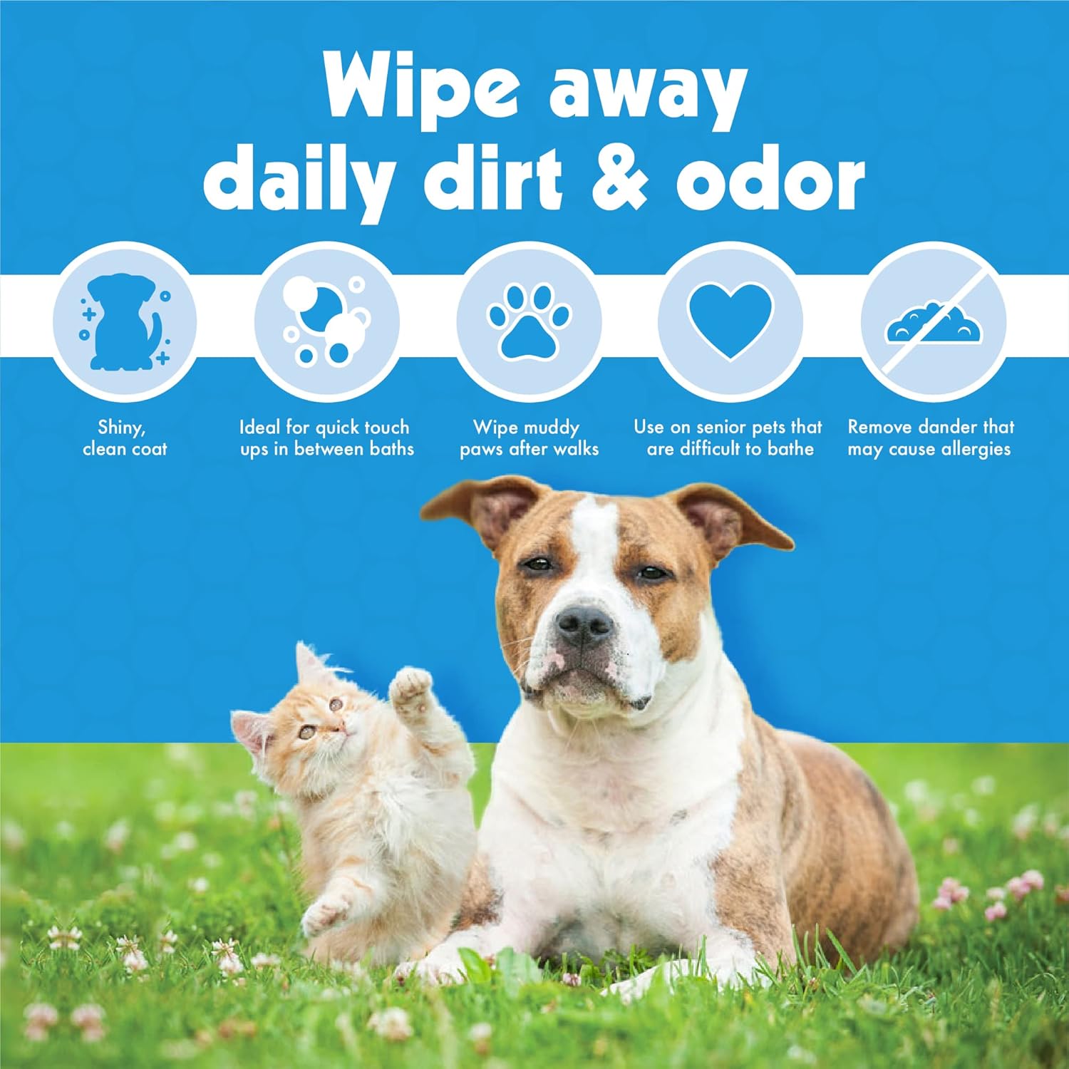 Petkin Large Pet Wipes for Dogs and Cats, 200 Count, Organic Oat Extract, Moistened with Gentle Cleaning Formula, Ideal for Home or Travel - Image 7