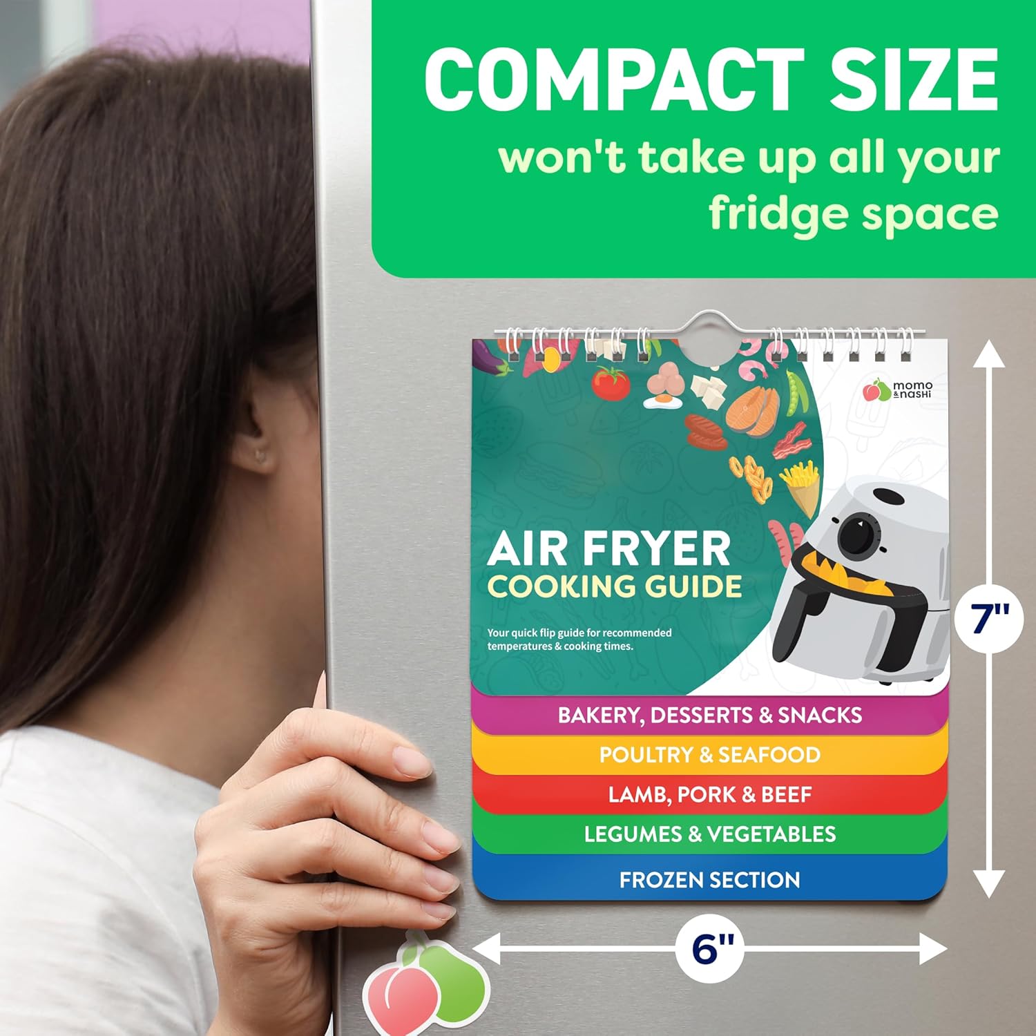 Air Fryer Cheat Sheet Magnets Cooking Guide Booklet - Air Fryer Cookbooks - Air Fryer Liners - Air Fryers Kitchen Gifts Gadgets 2026 - Air Fryer Accessories - Air Fryer Cooking Guide - Image 4