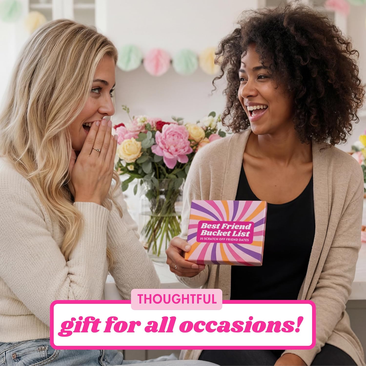 Happy Duo Best Friend Bucket List 35 Scratch Off Cards – Fun Adventure Date Ideas for Friends for Women, Besties, or BFFs – Friendship Gift for Birthdays - Image 2