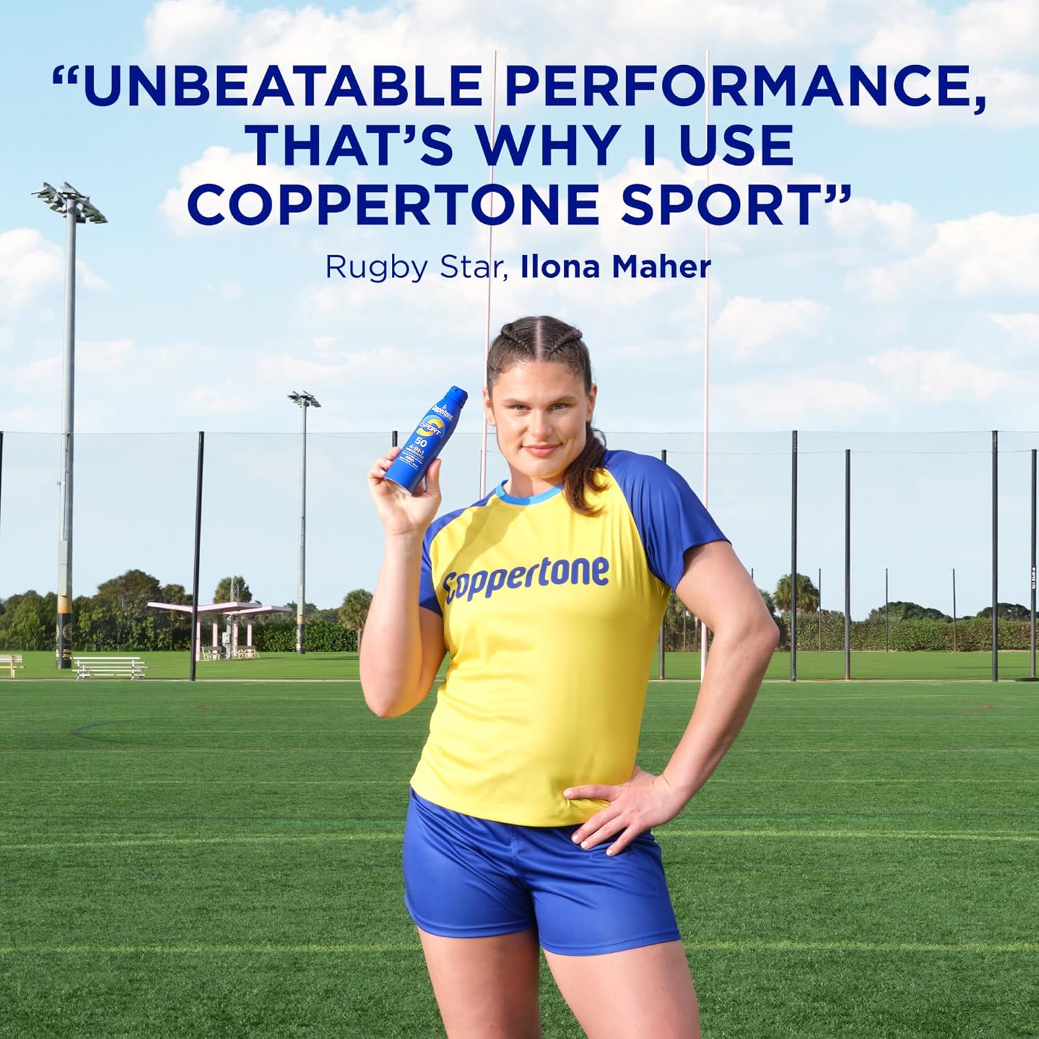 Coppertone Sport Sunscreen Spray SPF 50, Sweat, Heat and Water Resistant Sunblock, Lightweight, Oxybenzone Free, Spray Sunscreen Bulk Pack, 5.5 Oz Bottle, Pack of 3 (Packaging May Vary) - Image 3