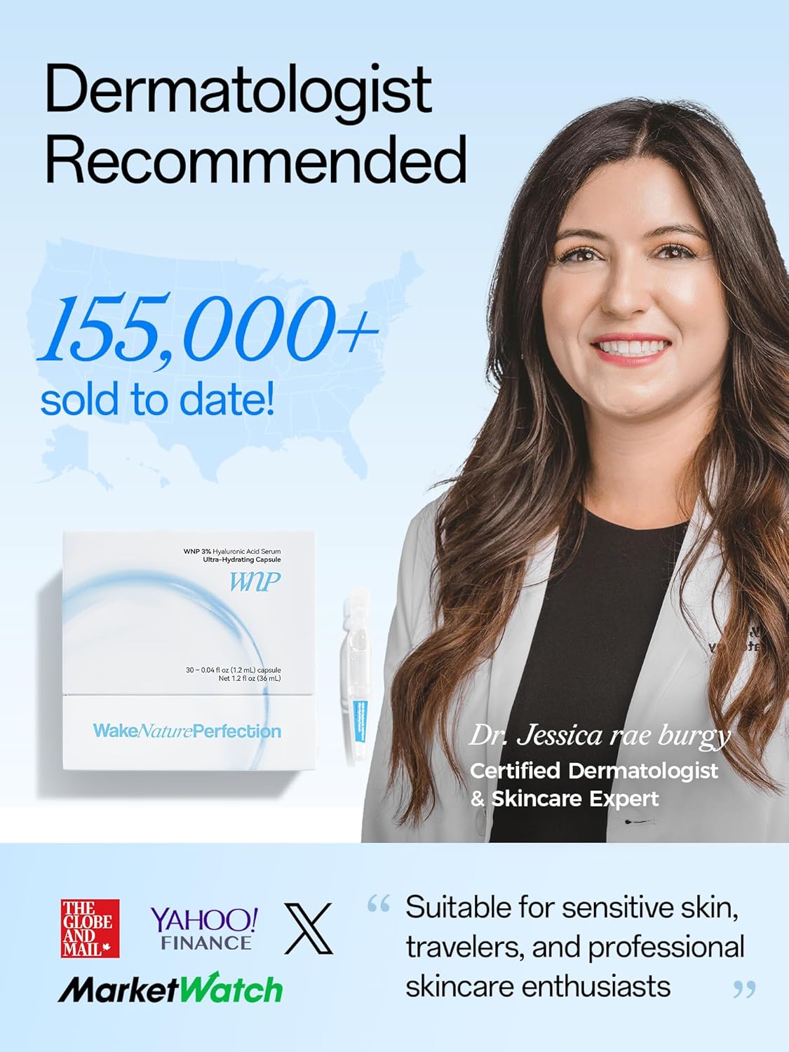 WNP Hyaluronic Acid Serum 3% for Face with 4D Multi-Layer Hydration | Ultra Hydrating Anti-Aging Serum | Moisturizer for Dry & Sensitive Skin | Pre-Makeup Skincare | Single-Use Vials 30PCS - Image 3