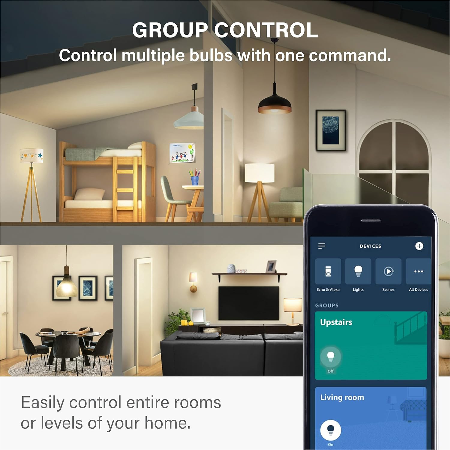Sengled Alexa Light Bulb, S1 Auto Pairing with Alexa Devices, Warm Light Bulbs, Smart Light Bulbs that Work with Alexa, Bluetooth Mesh Smart Home Lighting, E26 60W Equivalent, 800LM, 4-Pack - Image 8