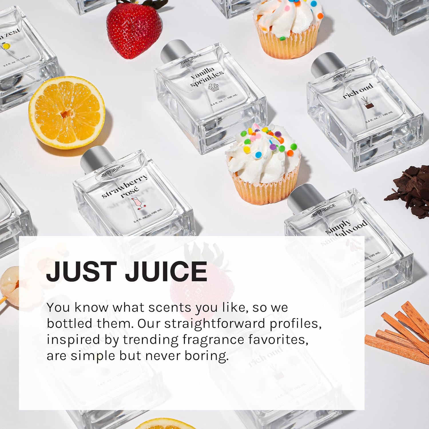 Just Juice Discovery Set - Mini Perfumes for Women and Men - Fruity, Floral, Gourmand Men's and Women's Fragrances - Travel Perfume Set - 6 pc - Image 6