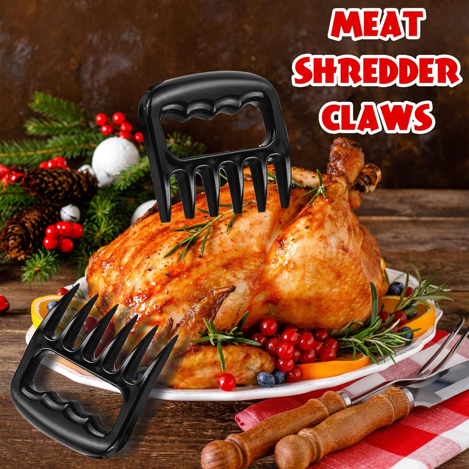 ROMANTICIST 27pcs Heavy Duty Grilling Gifts for Men Dad Fathers Day, Extra Thick BBQ Accessories Tools Set, Stainless Steel Grill Utensils Kit with Meat Claws,Canvas Bag for Outdoor Camping Brown - Image 2