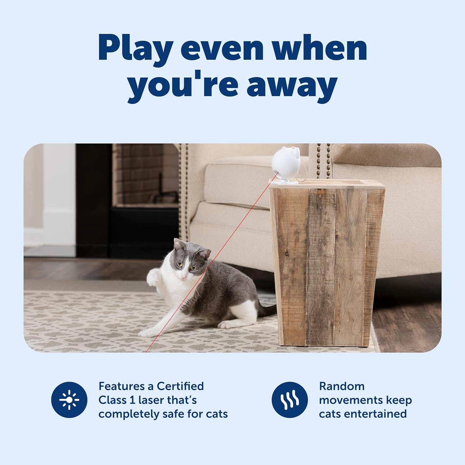 PetSafe Dancing Dot Laser Cat Toy - Encourages Exercise & Mental Stimulation - Random Laser Patterns - Battery Operated - Safe for Cats - Award-Winning - Compact Design - Image 3