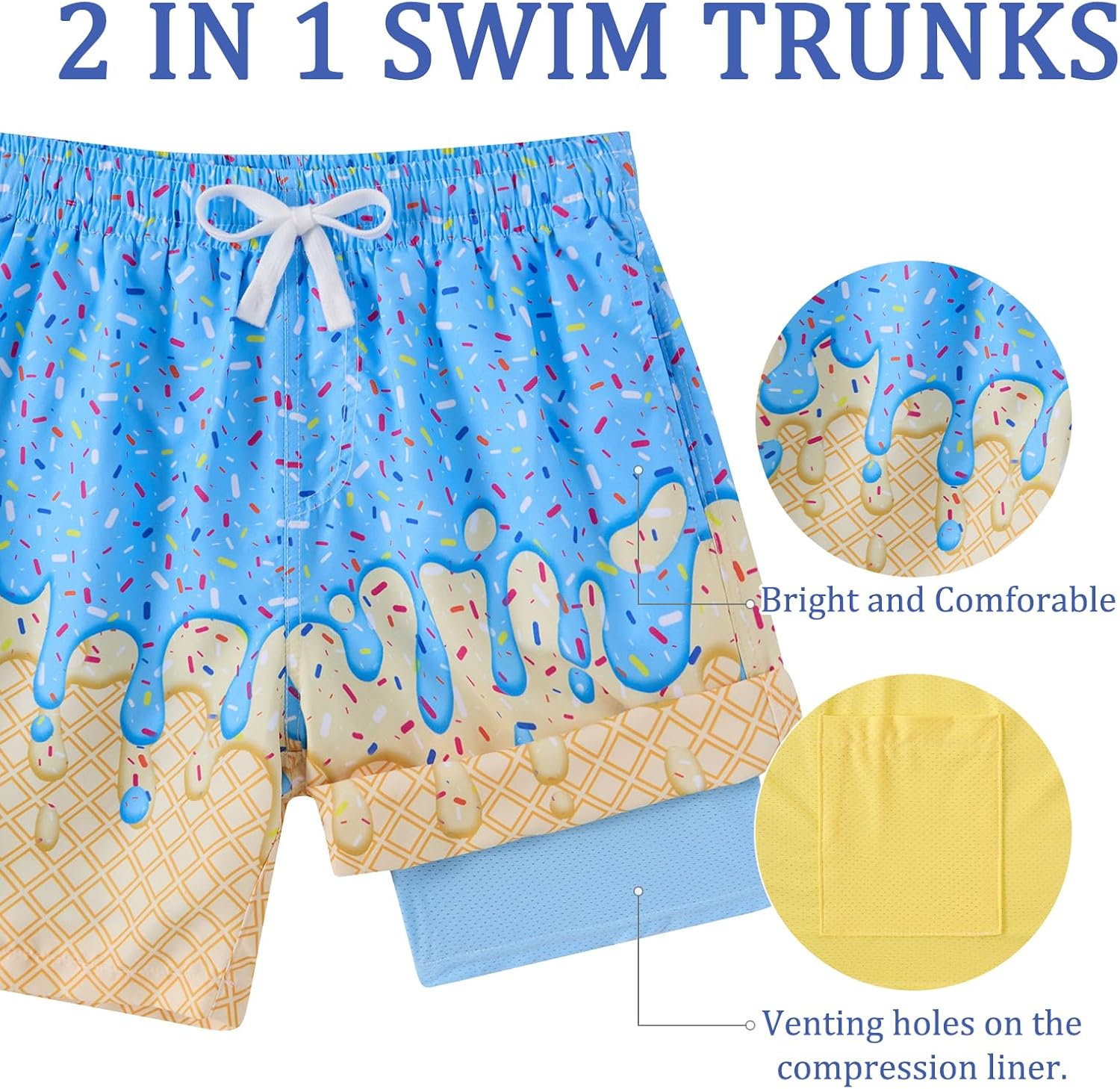 westwolf Boys Swim Trunks with Compression Liner Casual Bathing Suit for Kids Swim Shorts 6-18 Years - Image 4