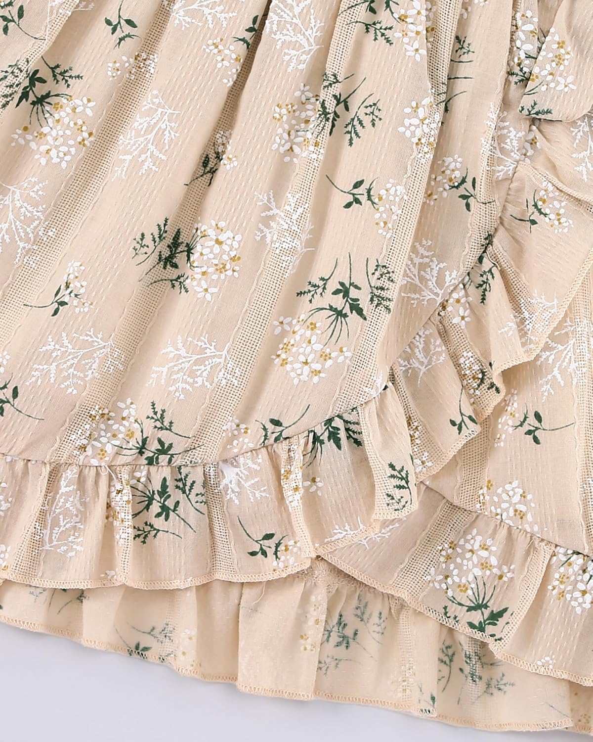 YALLET Toddler Baby Girl Dress Flutter Sleeves Kids Casual Dresses Ruffled Hem Cute Print Girl Summer Outfit for Beach Party - Image 8