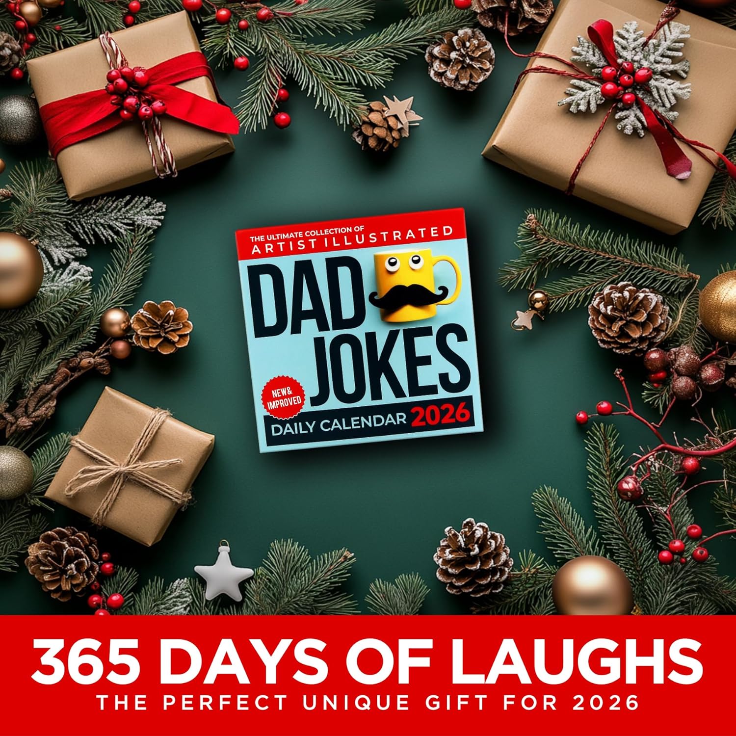 Dad Joke Desk Calendar 2026 - Unique Fun Gift For Dad 365 Daily Dad Jokes, White Elephant Gifts, Gifts for Men, Stocking Stuffers, Desk or Wall Calendar - Image 5