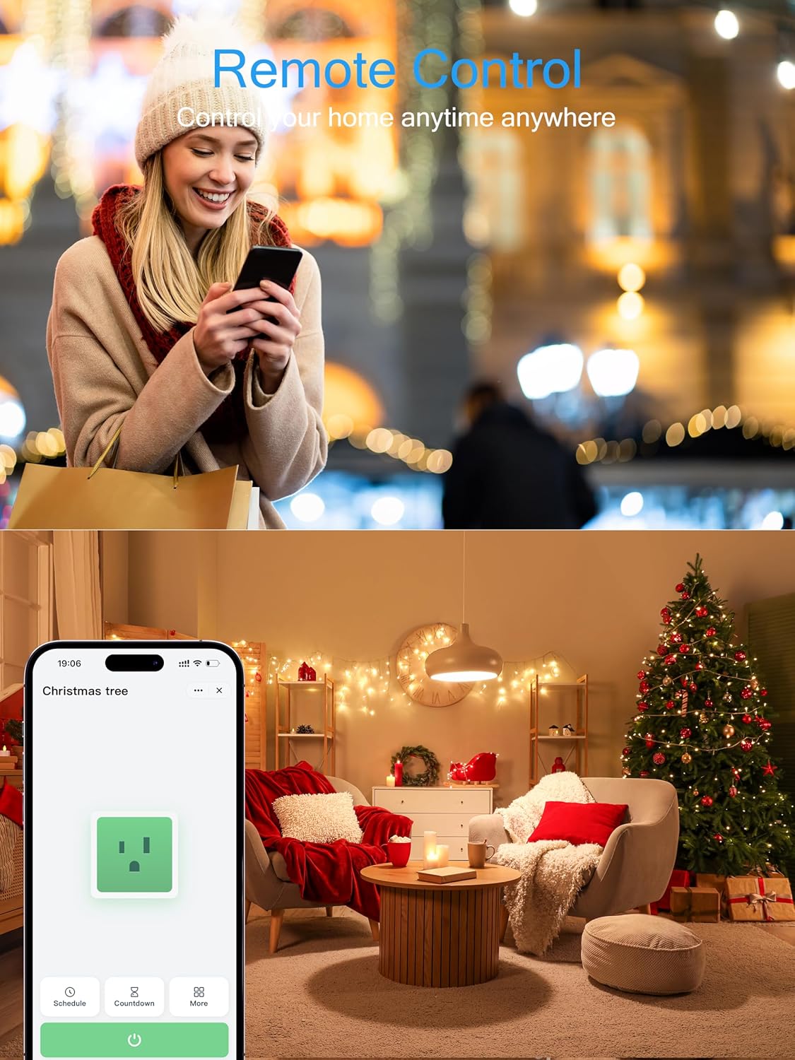 EIGHTREE 15A Smart Plug, Wi-Fi & Bluetooth Smart Outlet for High-Power Home Appliances, Works with Alexa & Google Home, Easy Setup, Timer & Remote Control, FCC & ETL Certified, 2.4GHz Wi-Fi Only - Image 8