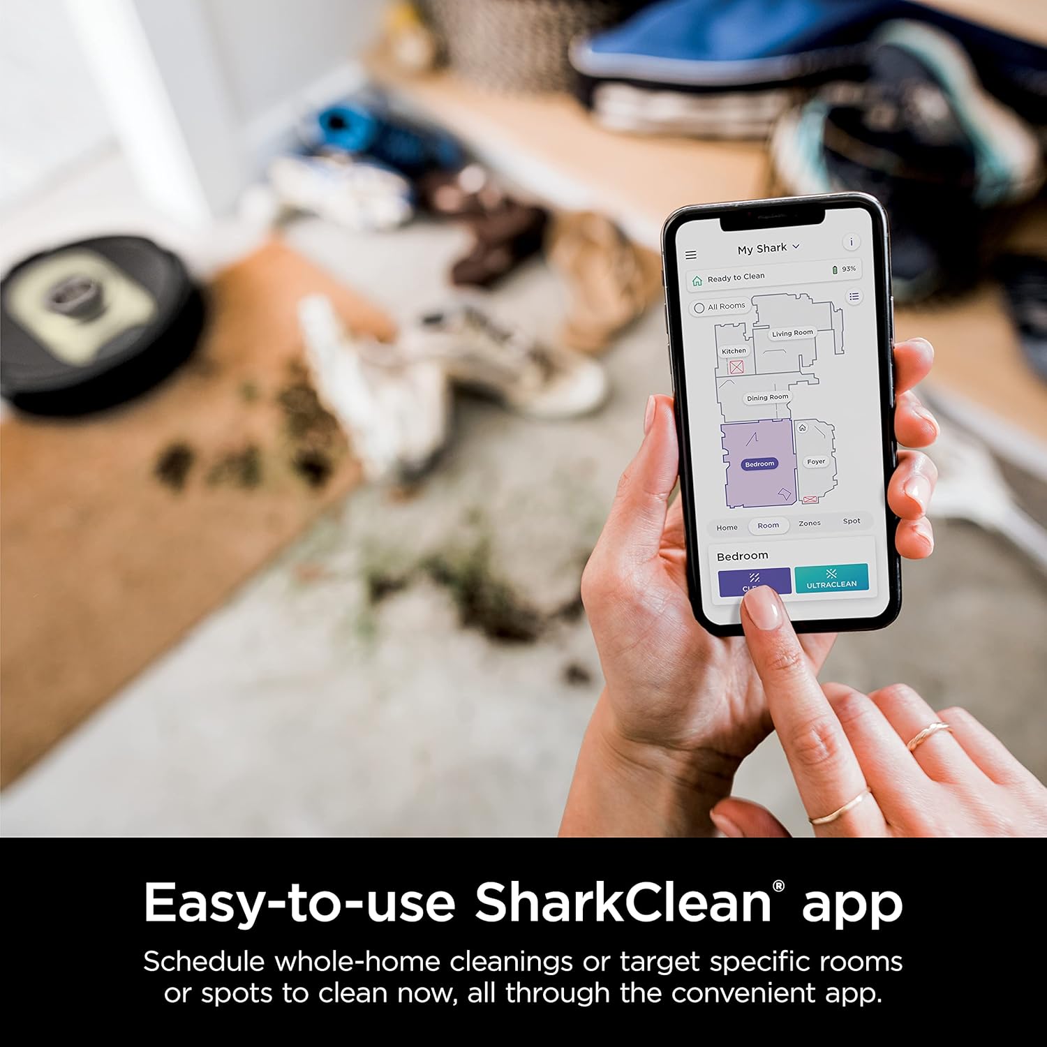 Shark AV2501AE AI Robot Vacuum with XL HEPA Self-Empty Base, Bagless, 60-Day Capacity, LIDAR Navigation, Perfect for Pet Hair, Compatible with Alexa, Wi-Fi Connected, Carpet & Hard Floor, Black - Image 10