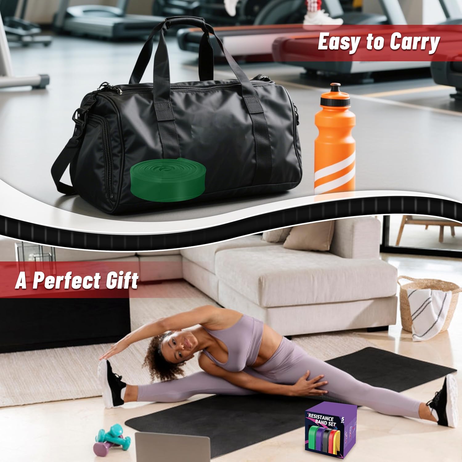 Pull Up Assistance Bands, 5-Level Resistance Bands for Working Out, Pull Up Bands for Men & Women, Exercise Bands for Full-Body Training, Fitness, Physical Therapy, Stretch Workout Bands at Home, Gym - Image 7