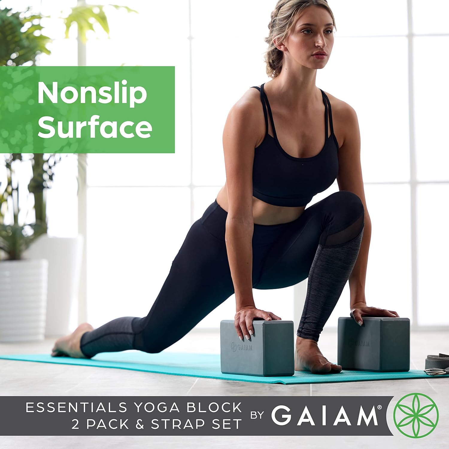 Gaiam Yoga Block - Supportive Latex-Free Eva Foam - Soft Non-Slip Surface with Beveled Edges for Yoga, Pilates, Meditation - Image 4