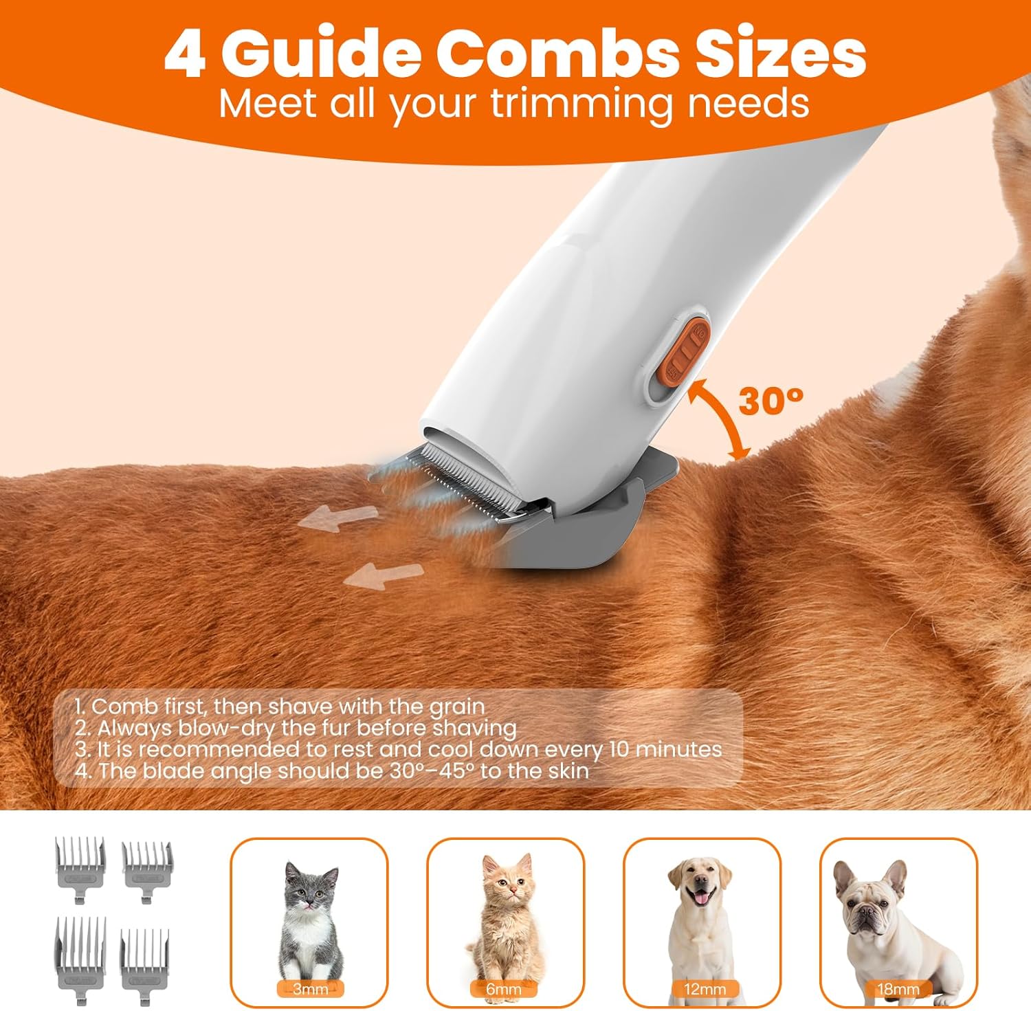 ubrobo Dog Grooming Vacuum, Dog Grooming Kit with Pet Clippers, 12,000Pa Pet Hair Grooming Vacuum for Dogs, Vacuum Brush for Shedding Grooming, Low Noise Home Cleaning Tool in 1, PG10 Black - Image 5