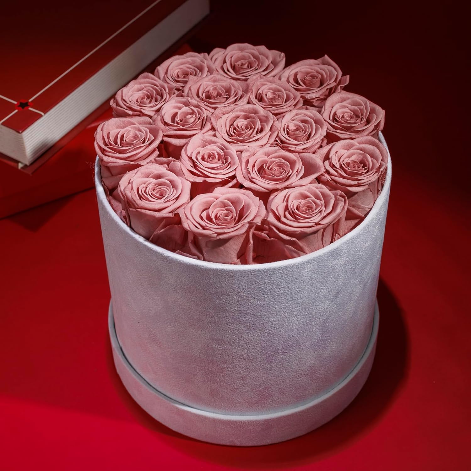 Prifroti 17 Flowers in a Luxury Suede Box, Birthday Gifts for Women, Preserved Flowers, Mothers Day Roses Gift for Mom, Dusty Rose - Image 4