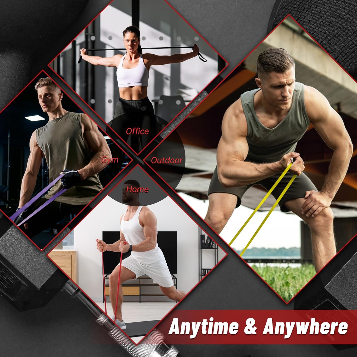 Pull Up Assistance Bands, 5-Level Resistance Bands for Working Out, Pull Up Bands for Men & Women, Exercise Bands for Full-Body Training, Fitness, Physical Therapy, Stretch Workout Bands at Home, Gym - Image 5