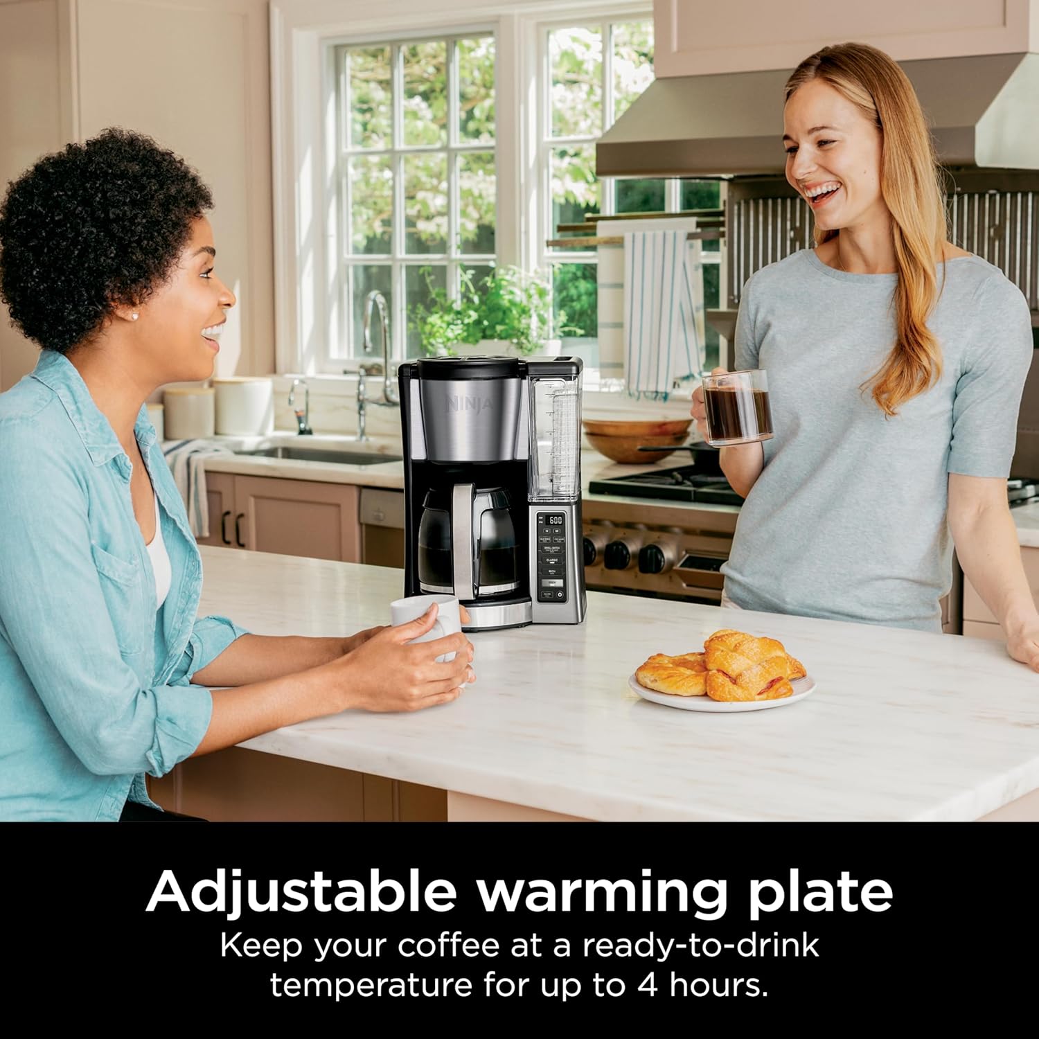 Ninja 12-Cup Programmable Coffee Brewer, 2 Brew Styles, Adjustable Warm Plate, 60oz Water Reservoir, Delay Brew - Black/Stainless Steel - Image 5