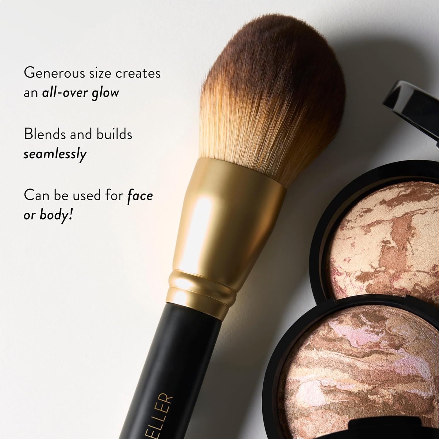 LAURA GELLER NEW YORK Cosmetic Professional Makeup Brushes - Cruelty-Free - 05 Full Face Brush Set 5pc - Image 9