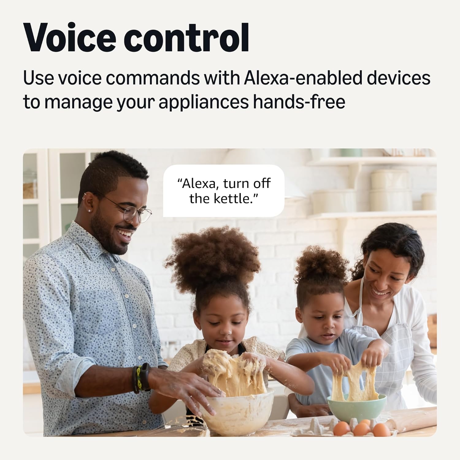 Amazon Basics Smart Plug, Works with Alexa Only, 2.4 GHz Wi-Fi, No Hub Required, 4-Pack, White - Image 3