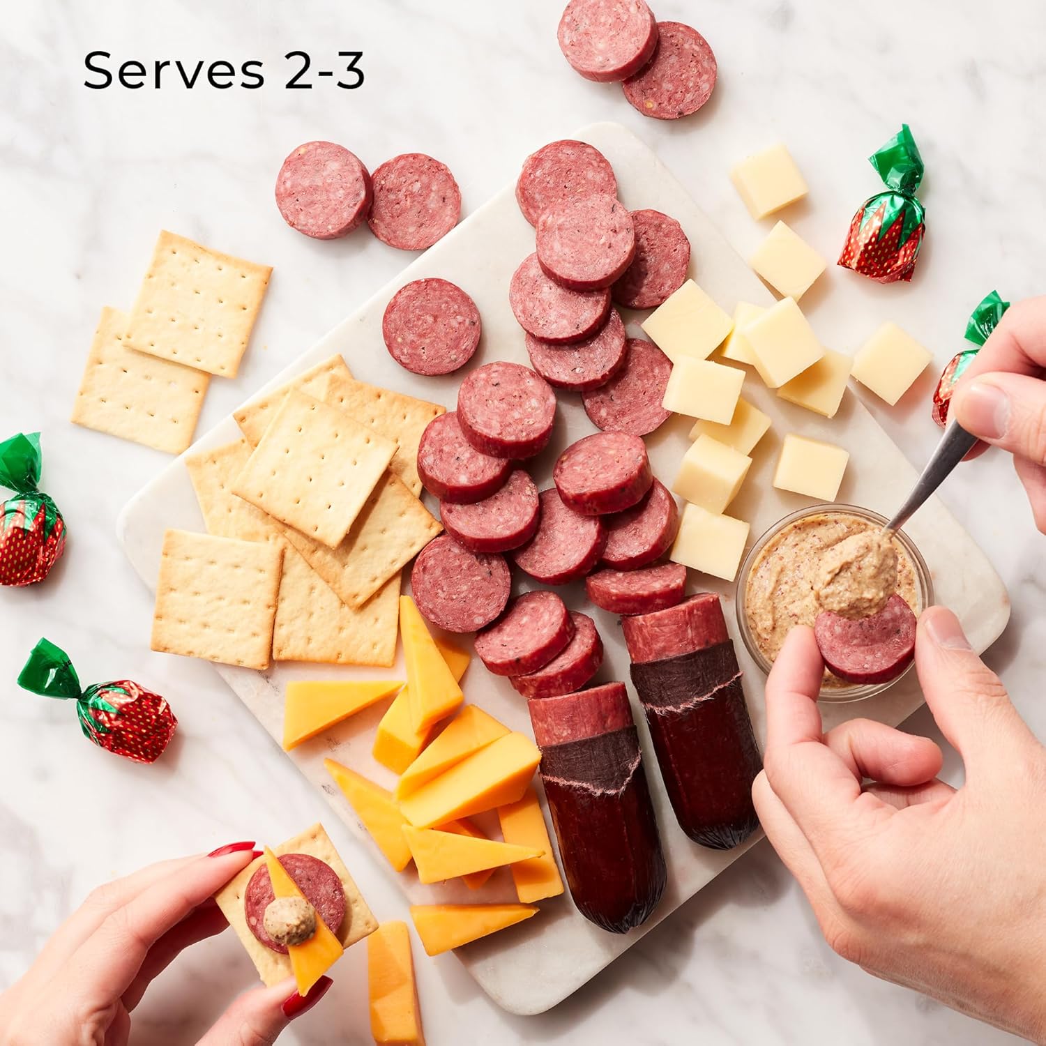 Hickory Farms Farmhouse Meat & Cheese Food Gift Basket (Small) - Box Set | Charcuterie Board Food | Summer Sausage | Father's Day | Mother's Day | Easter | Christmas | Holiday | Housewarming | Gourmet | Sympathy | Care Package - Image 5