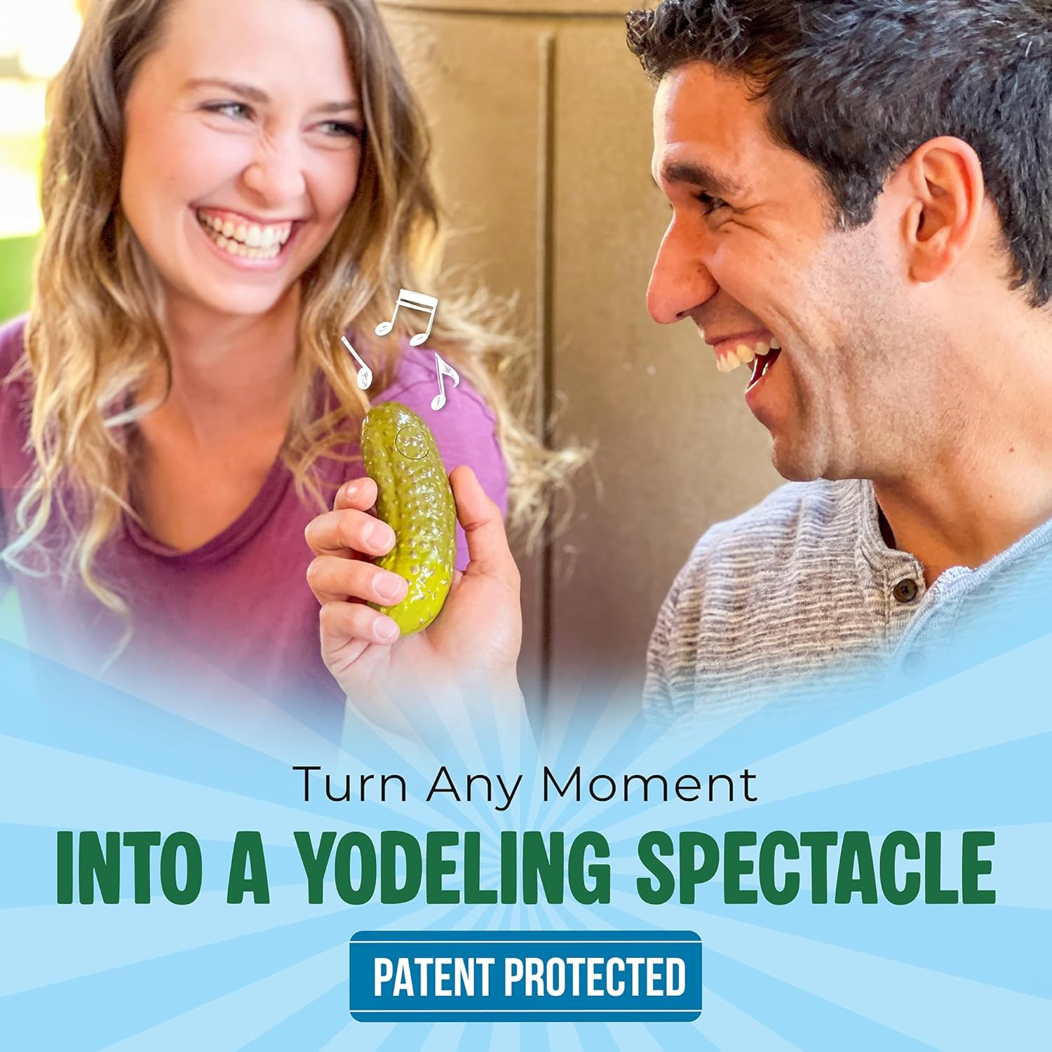 DR DINGUS Yodeling Pickle (1 Pickle - 5 Inch) Sings Dill-lightful Musical Yodel Song - Hilarious Laughs - Singing Novelty Gag Gift for Friends Family Coworkers Office Students Classroom - Image 2