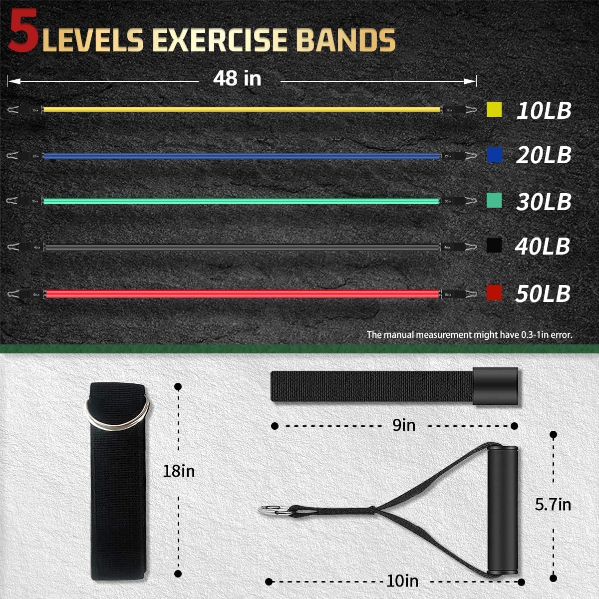 VEICK Resistance Bands, Exercise Bands, Workout Bands, Resistance Bands for Working Out with Handles for Men and Women, Exercising Bands for Fitness Weights Work Out at Home - Image 5